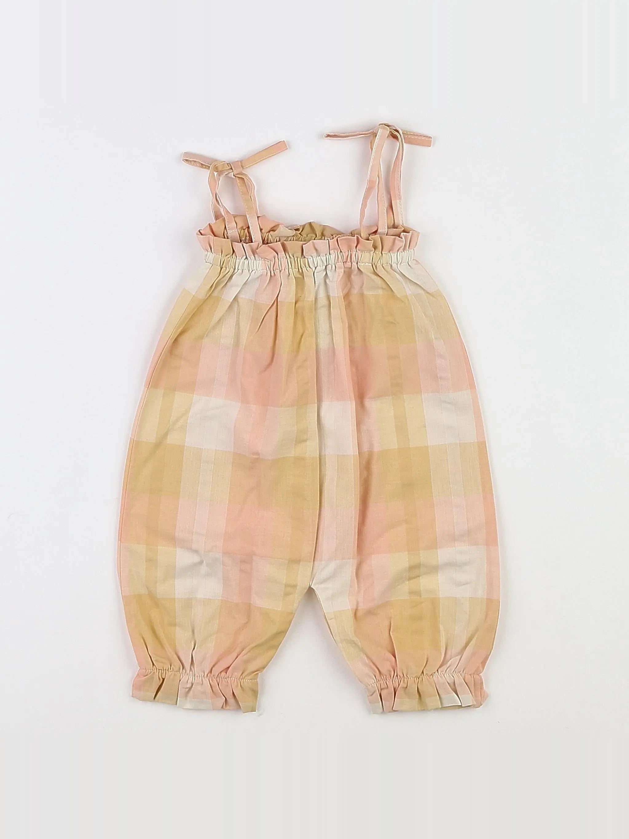 The new society - combinaison jaune, rose (état neuf) - 3 mois