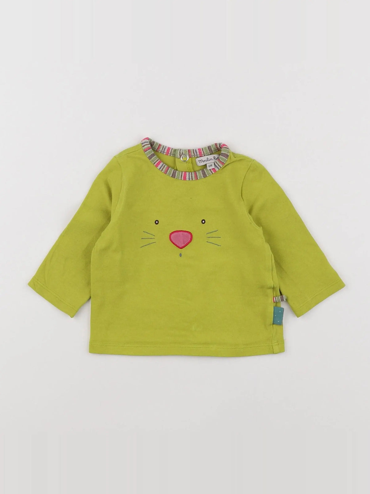 Moulin Roty - tee-shirt vert - 6 mois