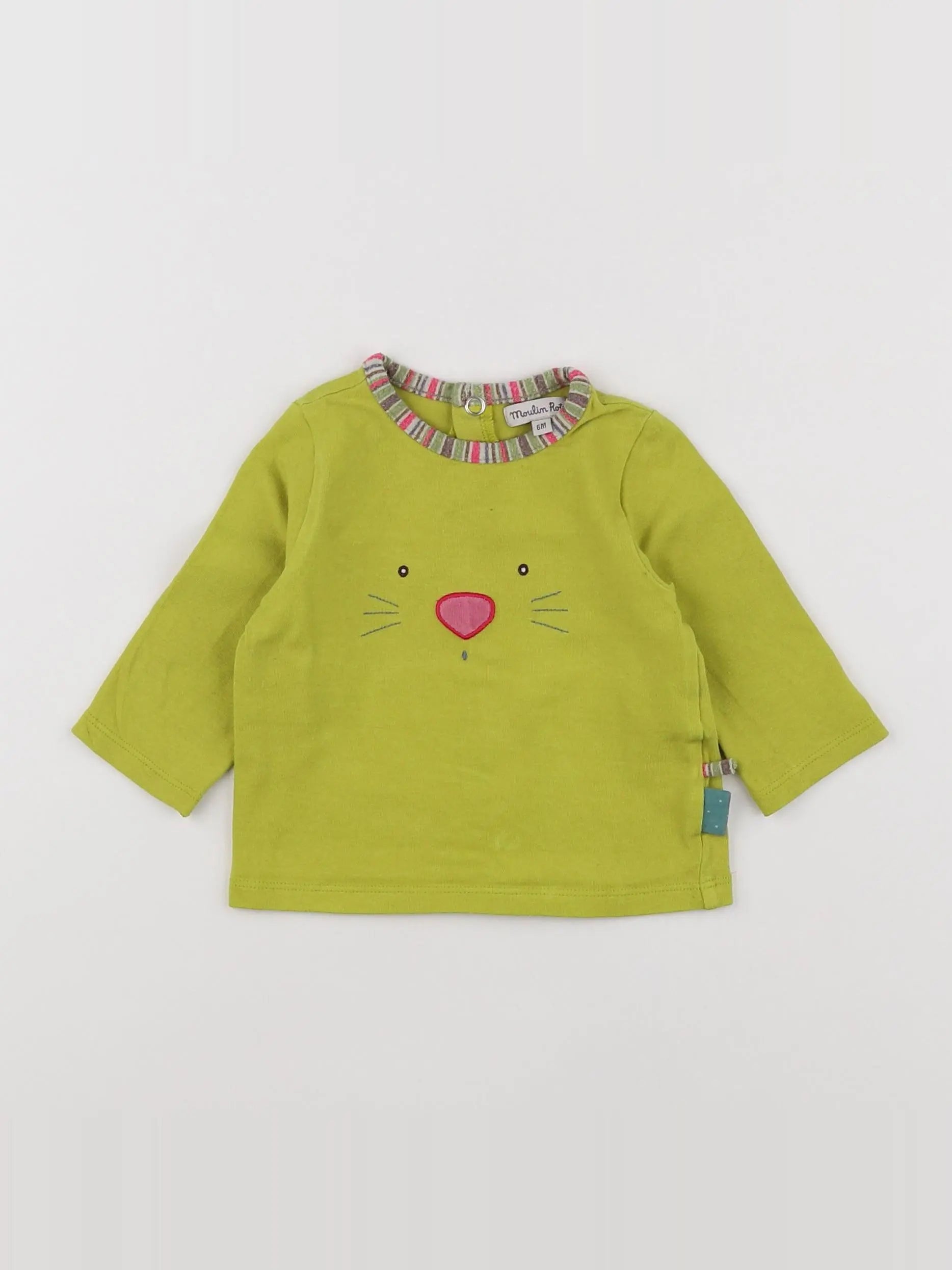 Moulin Roty - tee-shirt vert - 6 mois