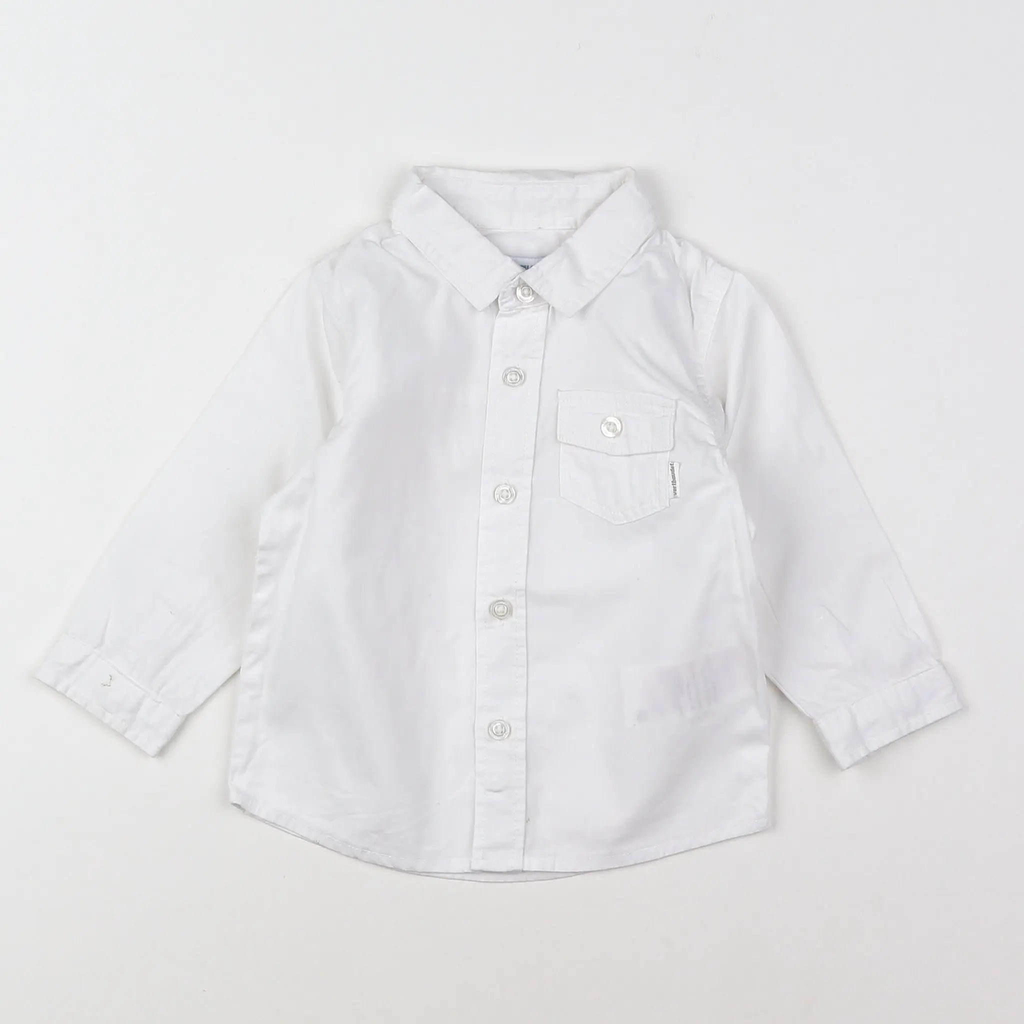 Vertbaudet - chemise blanc - 12 mois