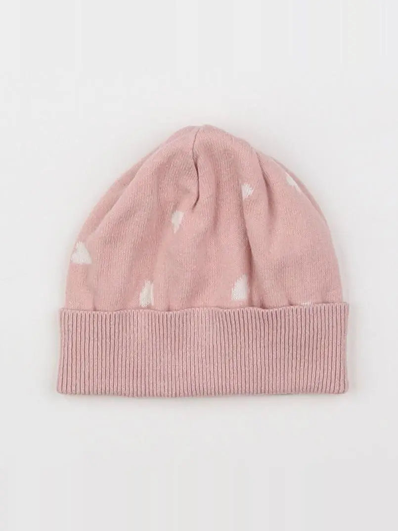 Vertbaudet - bonnet rose - 3/6 mois