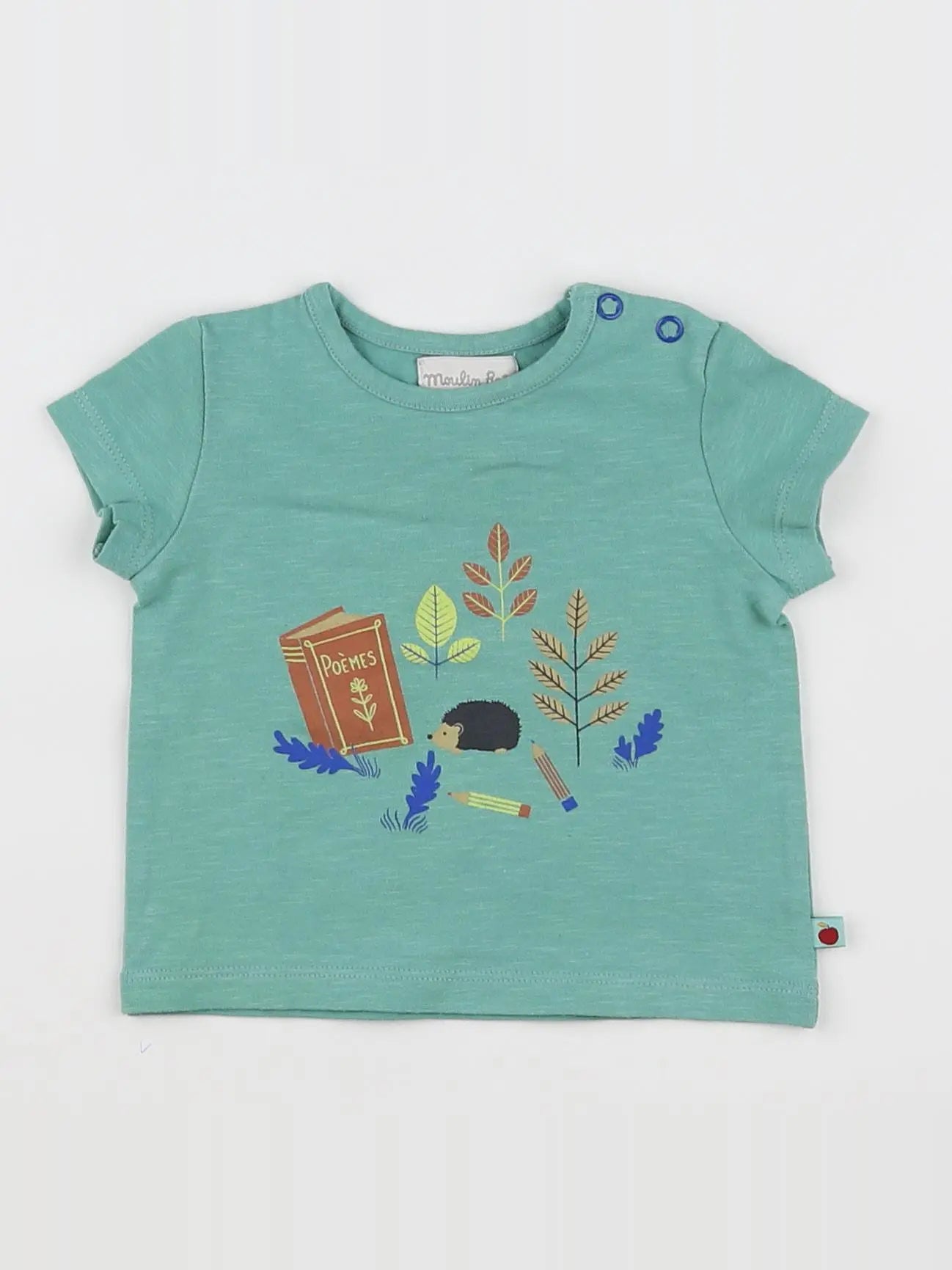 Moulin Roty - tee-shirt vert - 3 mois