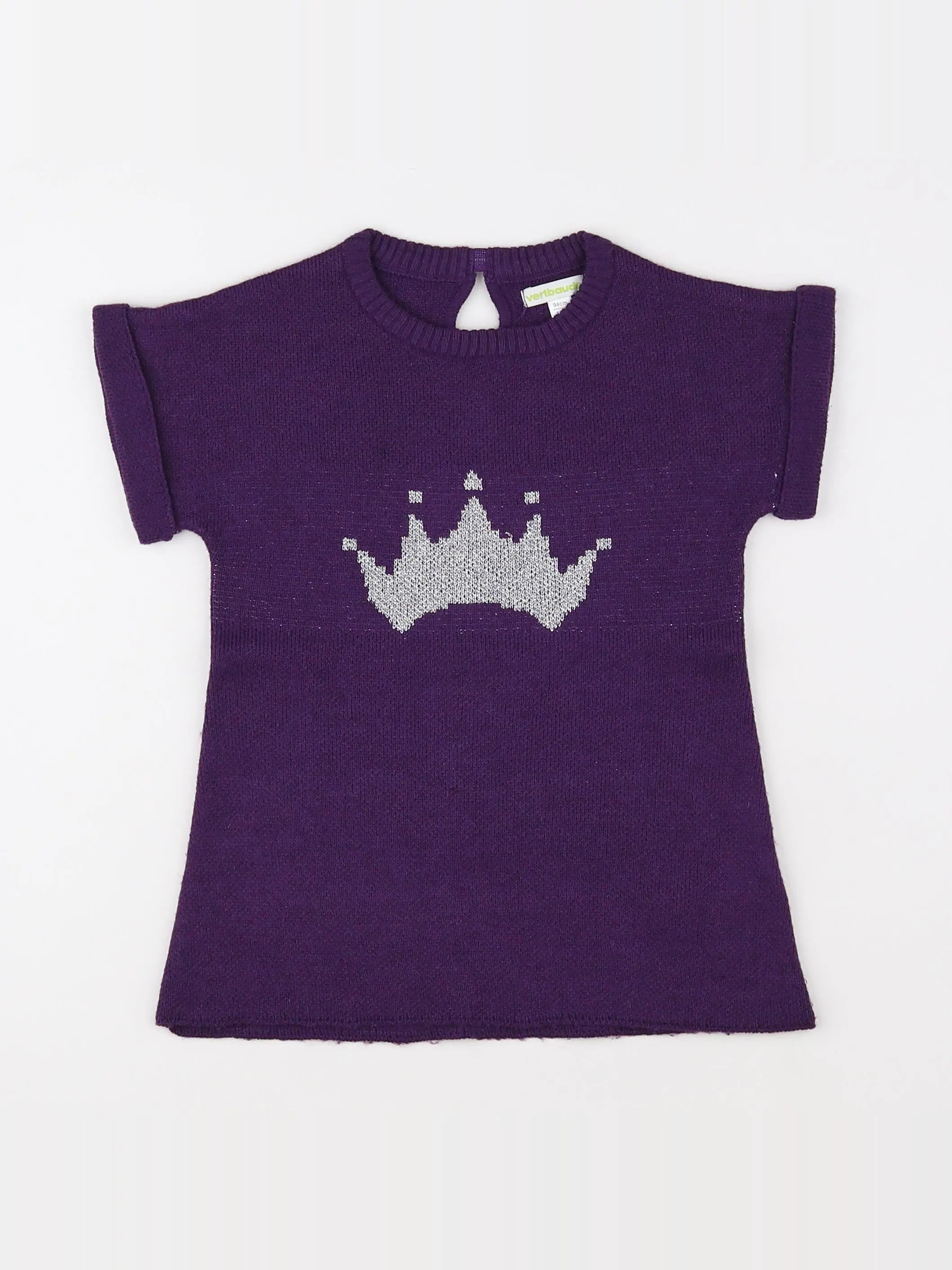Vertbaudet - robe violet, argent - 3 ans