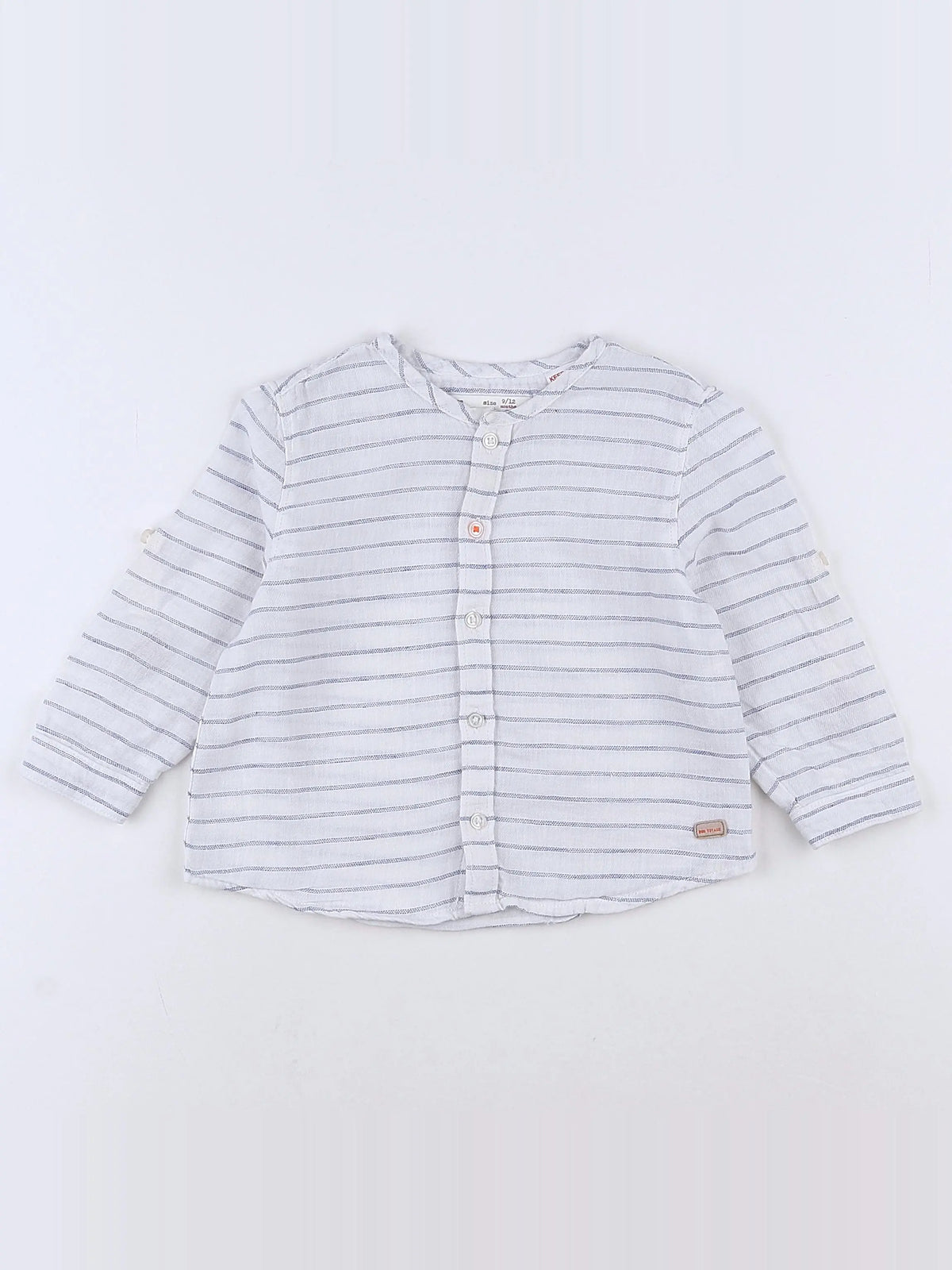 Zara - chemise blanc, bleu - 9/12 mois