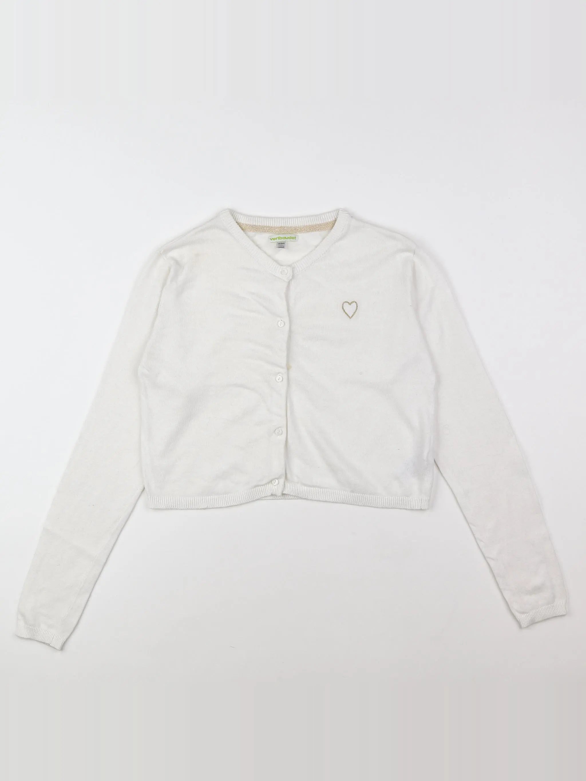 Vertbaudet - gilet blanc - 12 ans