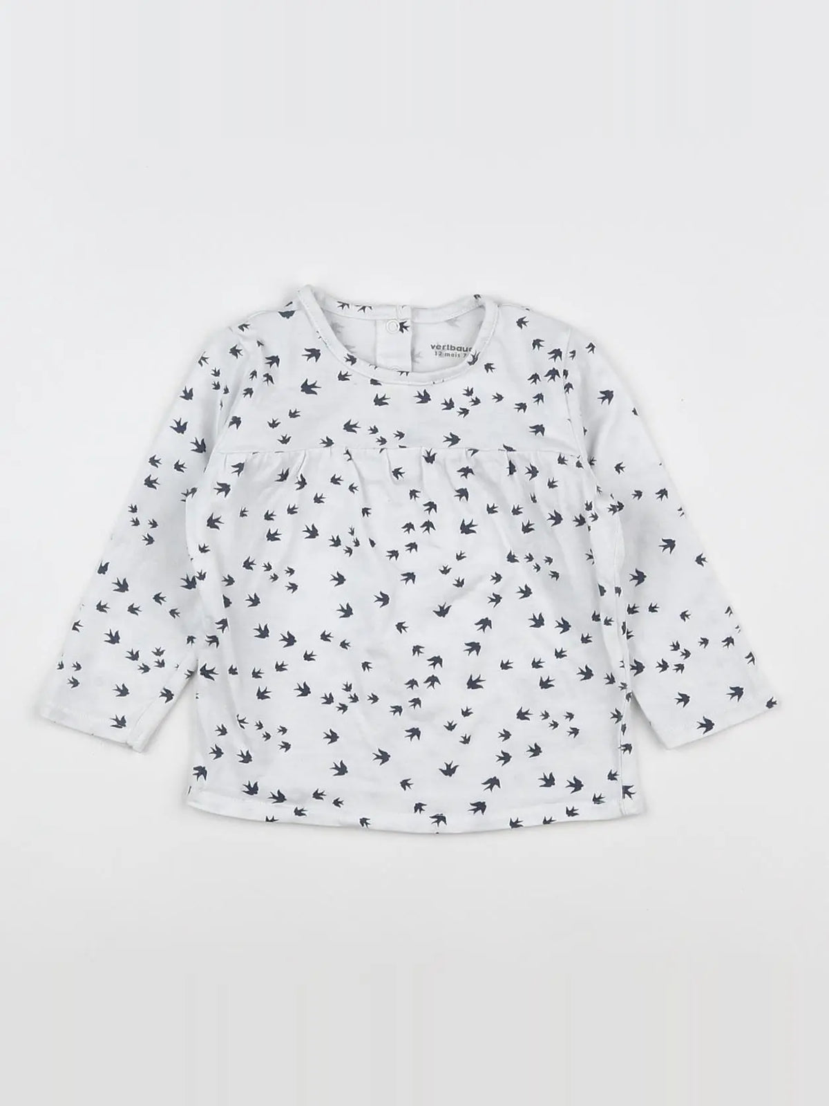 Vertbaudet - tee-shirt blanc - 12 mois