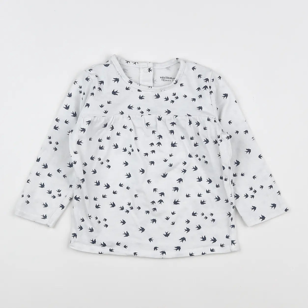 Vertbaudet - tee-shirt blanc - 12 mois