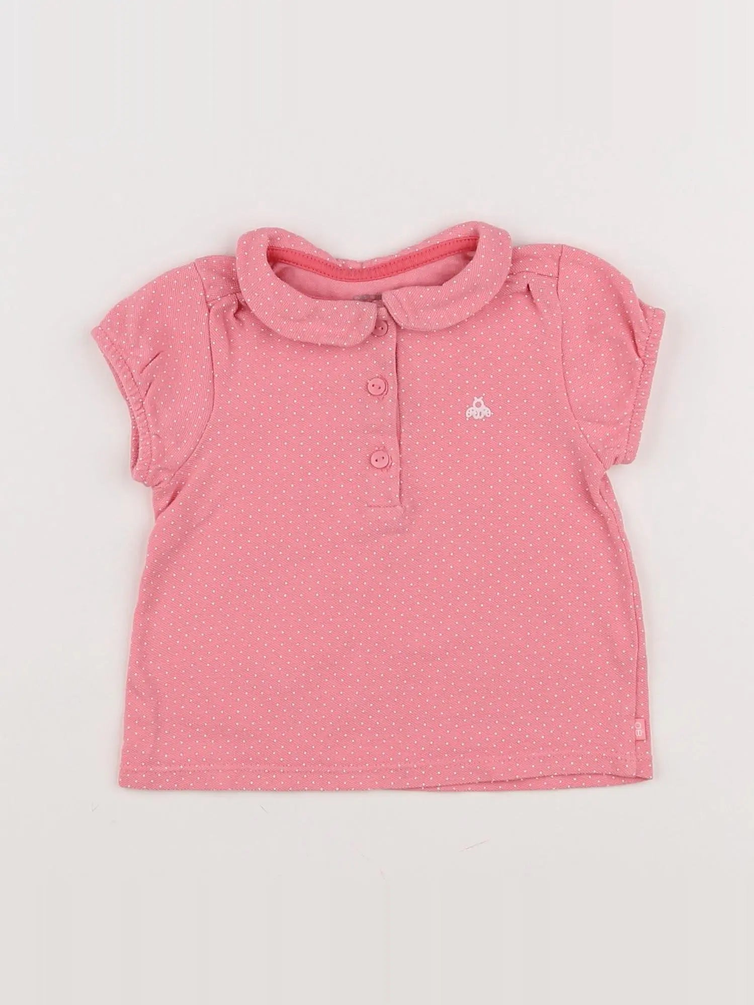 Vertbaudet - polo rose - 12 mois