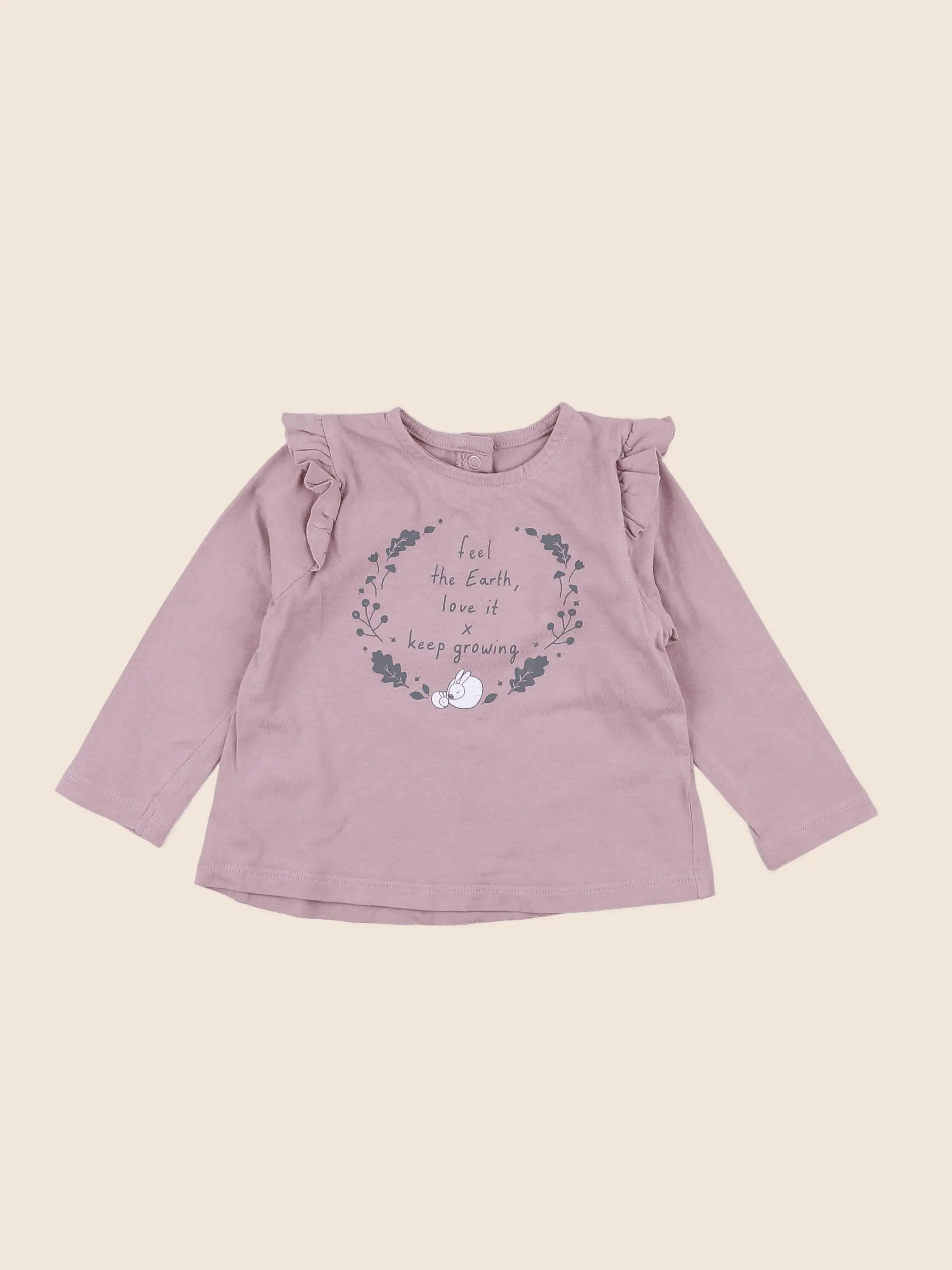 Vertbaudet - tee-shirt rose - 12 mois
