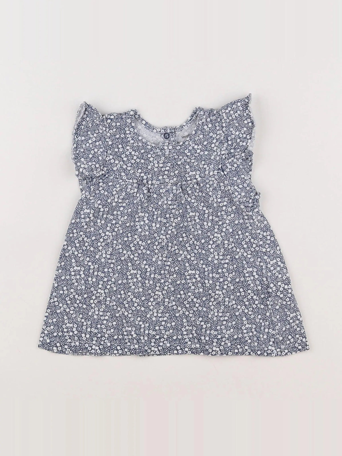 Vertbaudet - robe blanc, bleu - 18 mois