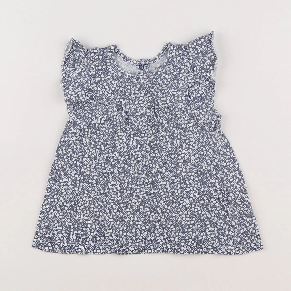 Vertbaudet - robe blanc, bleu - 18 mois