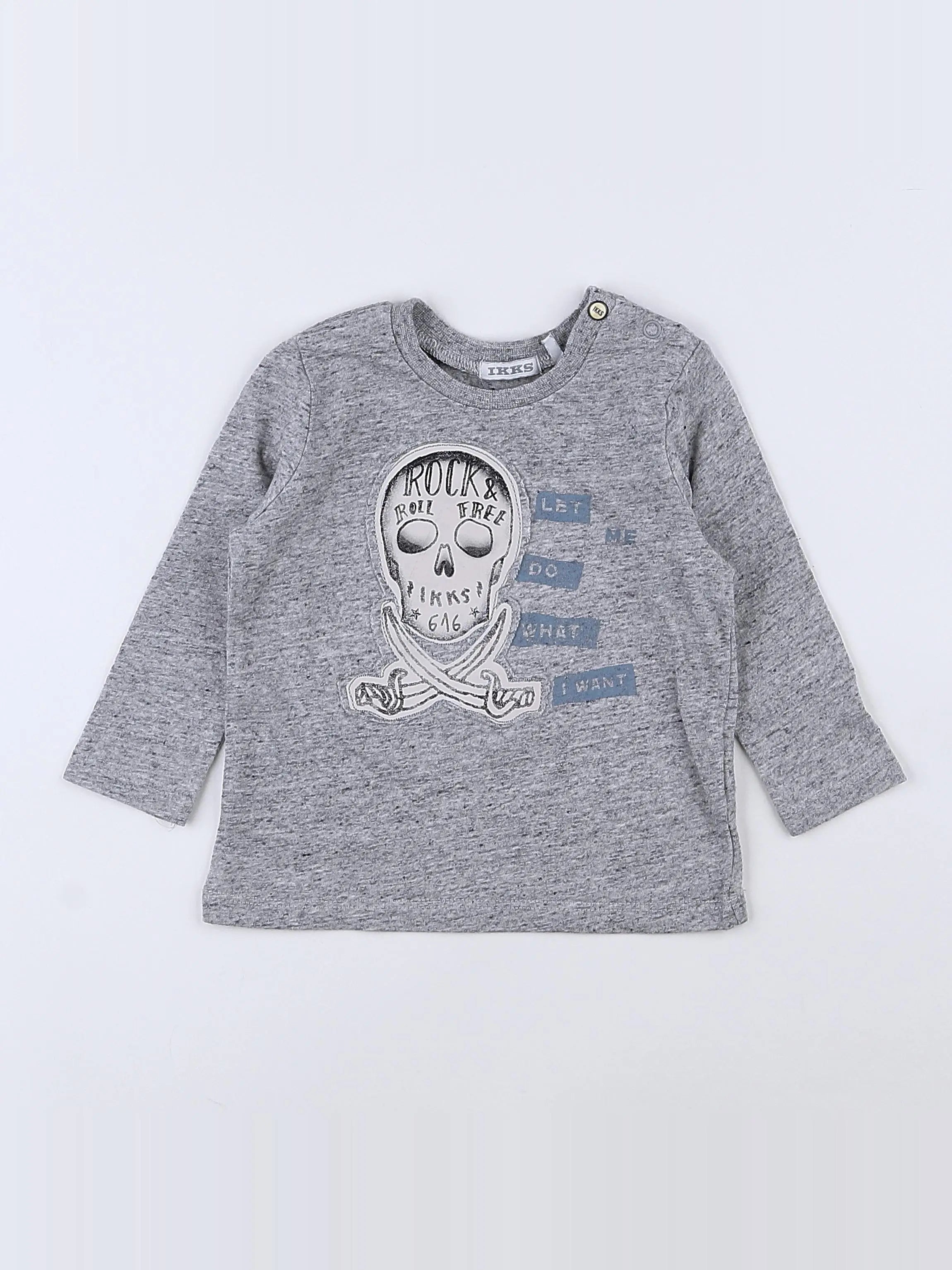 IKKS - tee-shirt gris - 12 mois