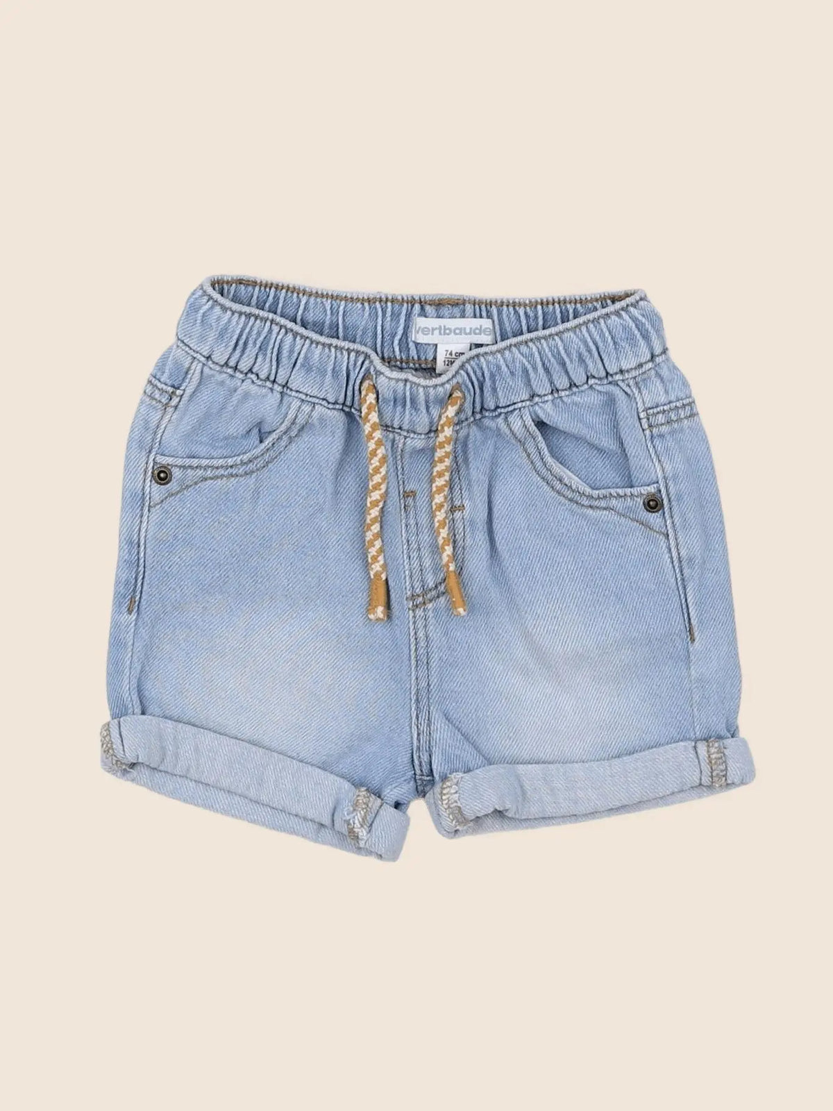 Vertbaudet - short bleu - 12 mois