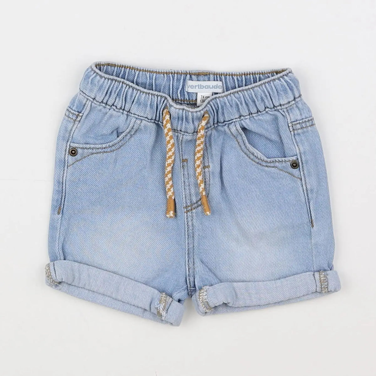 Vertbaudet - short bleu - 12 mois