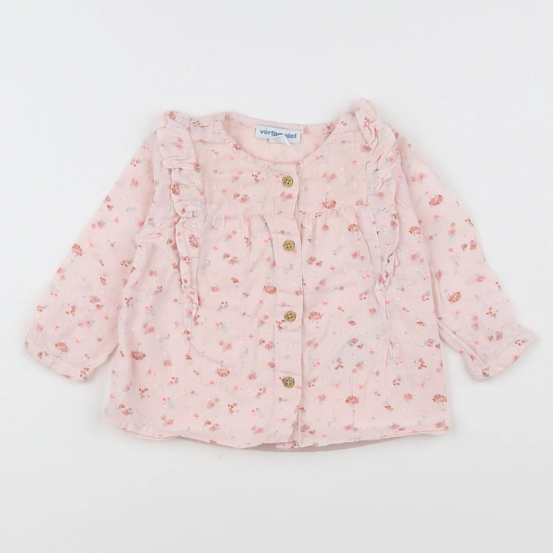 Vertbaudet - blouse rose - 6 mois