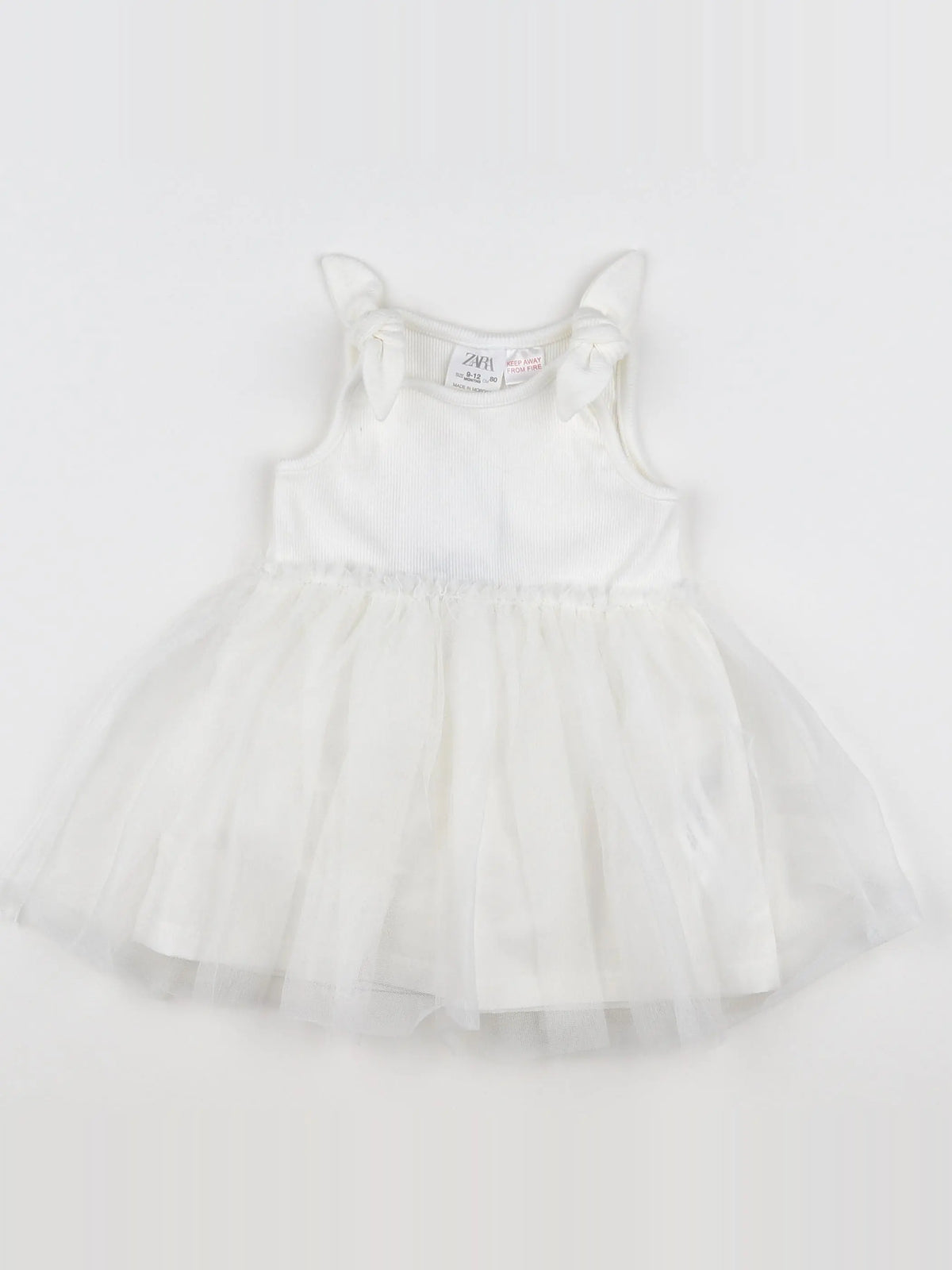 Zara - robe blanc - 9/12 mois