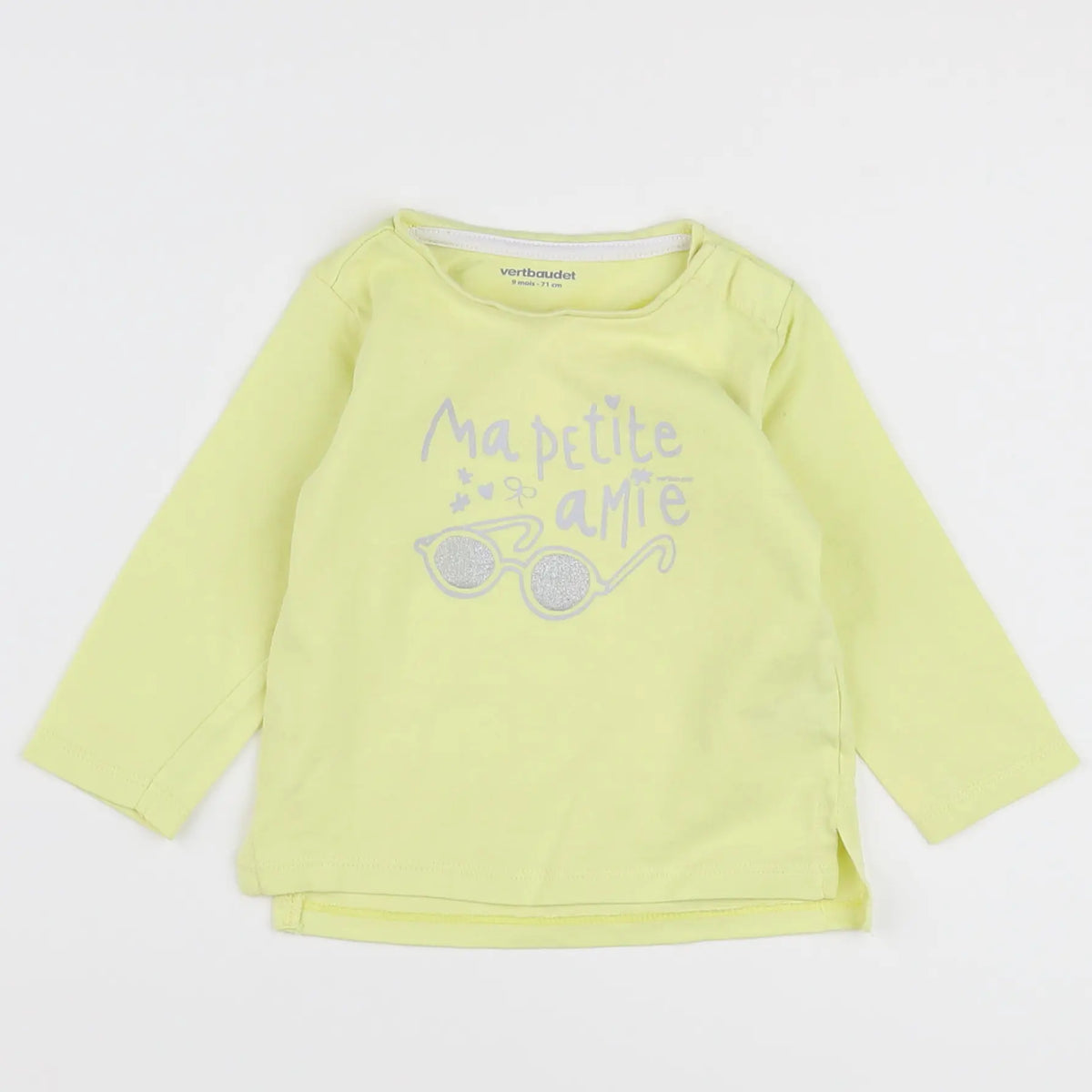 Vertbaudet - tee-shirt jaune - 9 mois