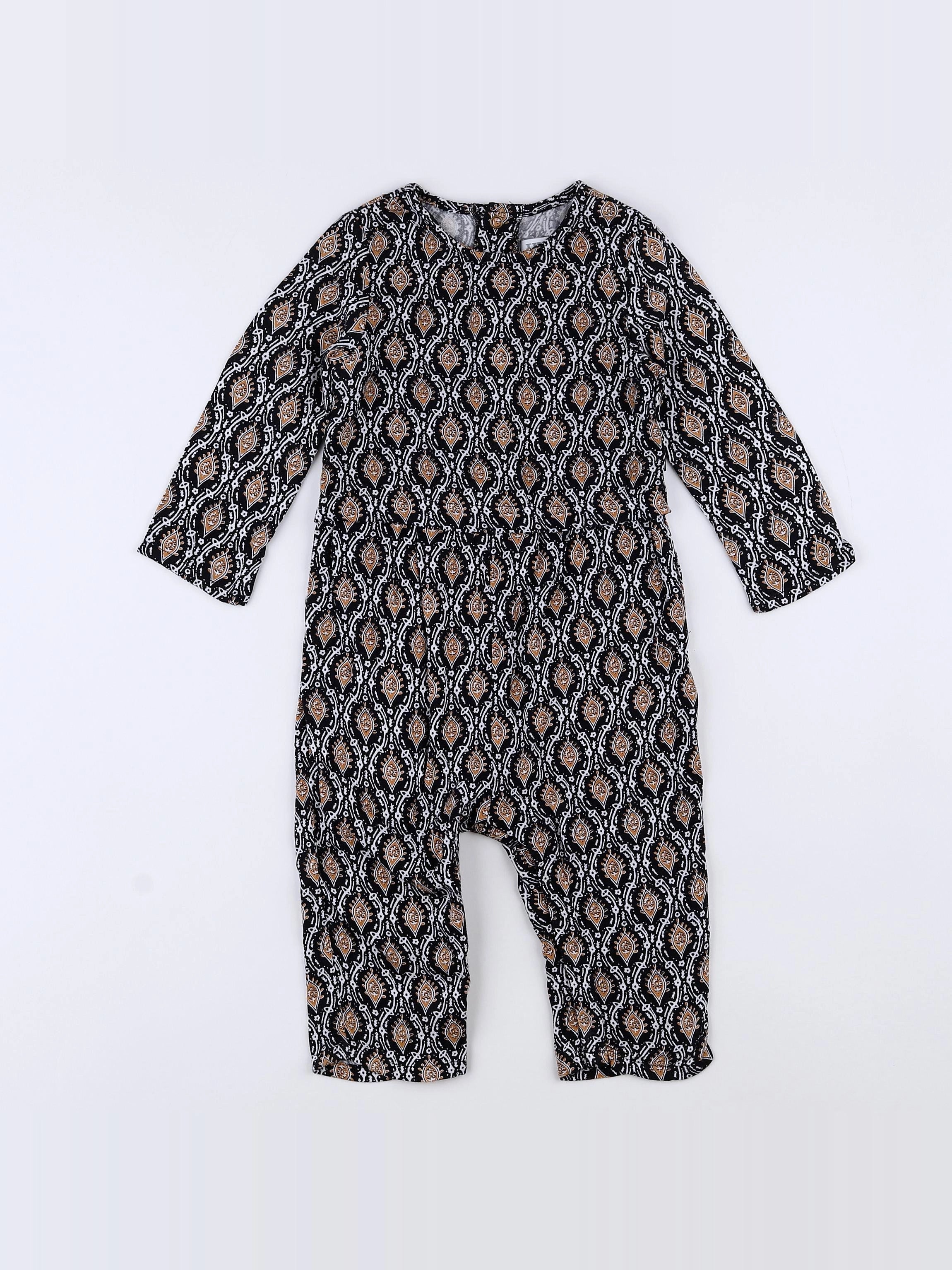 IKKS - combinaison noir, bronze, blanc - 12 mois