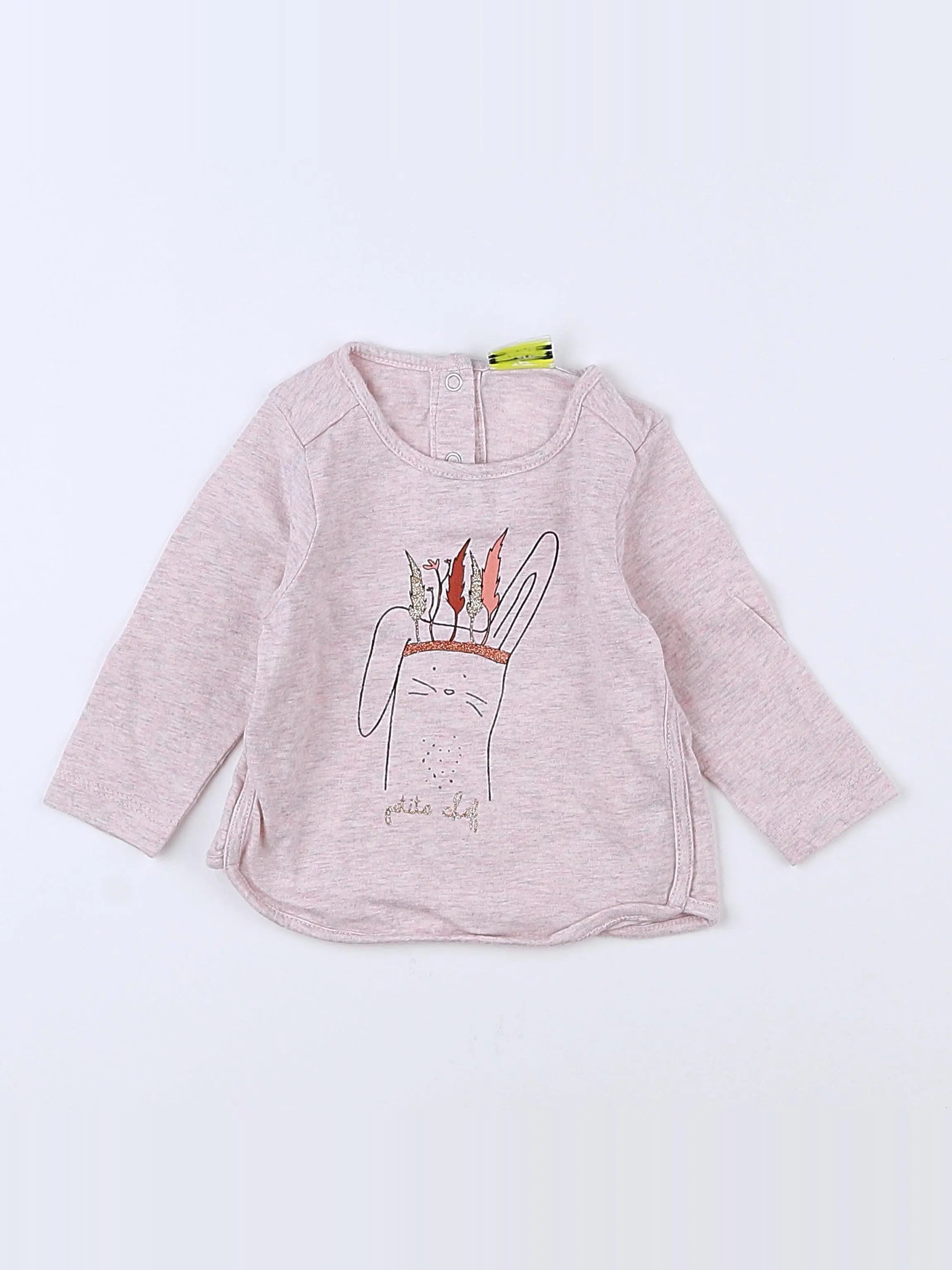 Tape à l'oeil - tee-shirt rose - 3 mois