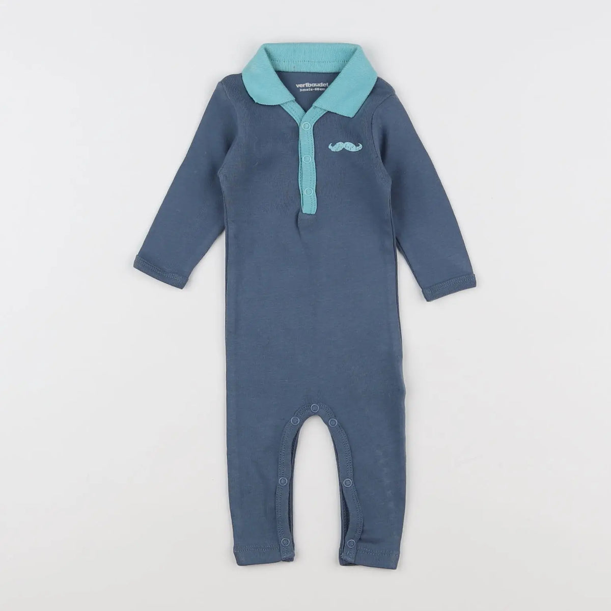 Vertbaudet - combinaison bleu - 3 mois