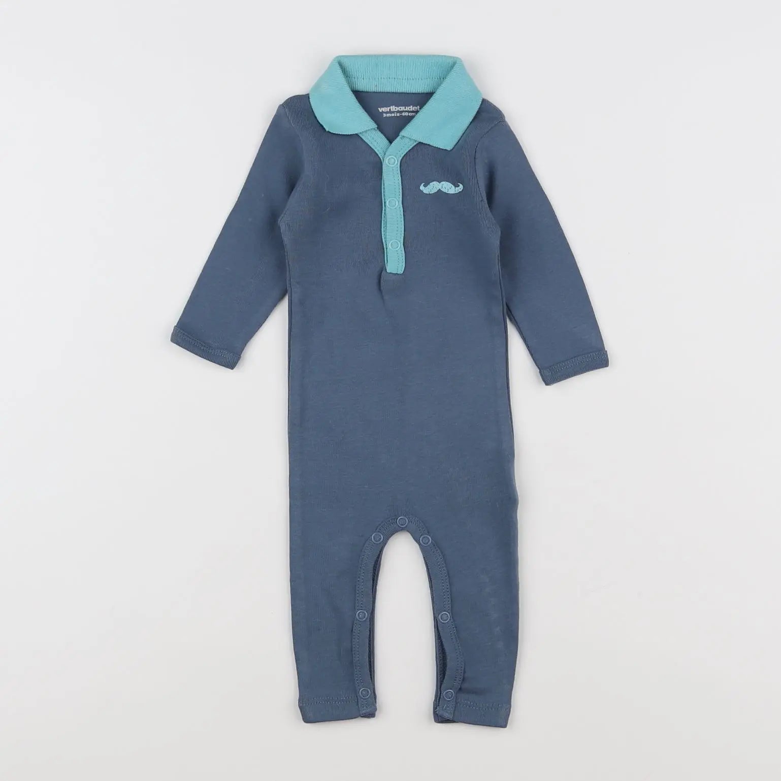 Vertbaudet - combinaison bleu - 3 mois