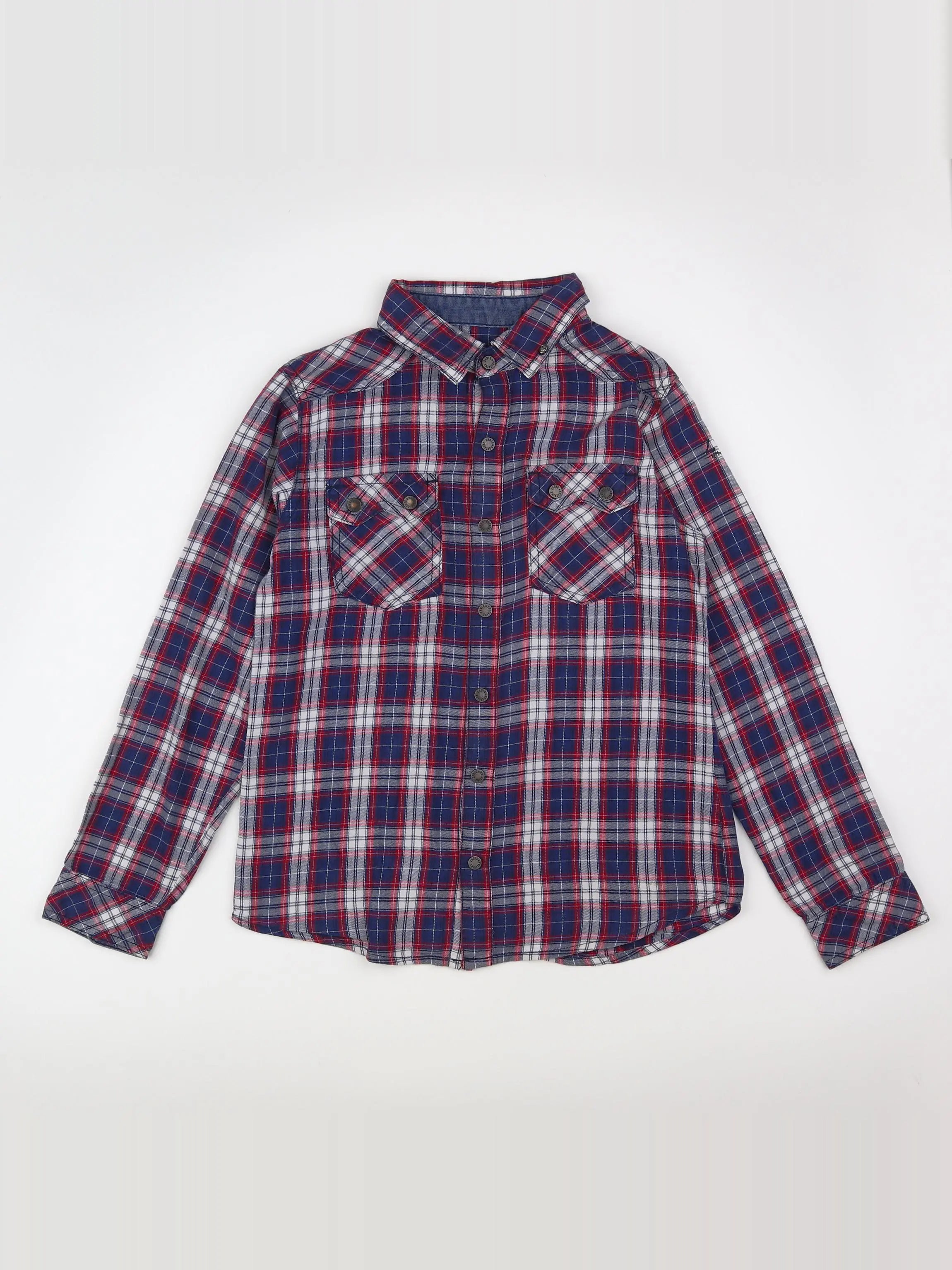 Zadig & Voltaire - chemise bleu, rouge - 10 ans
