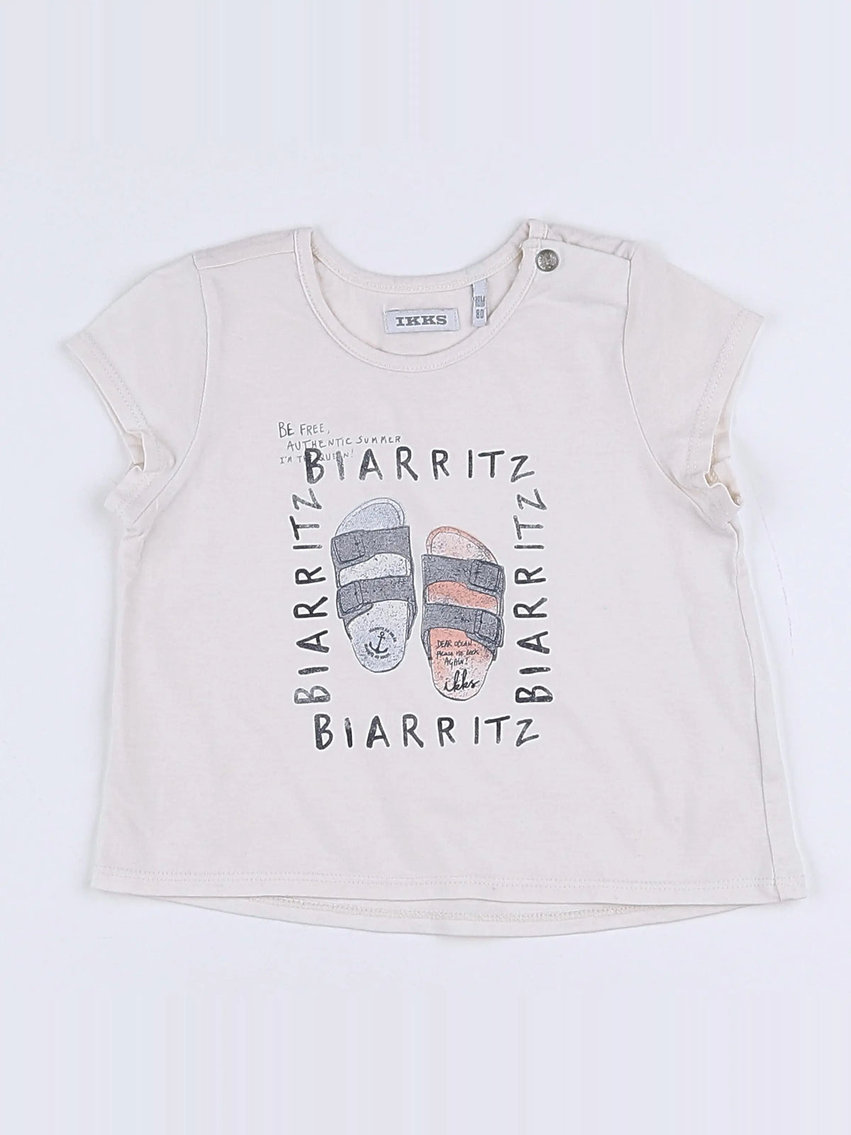 IKKS - tee-shirt beige - 18 mois