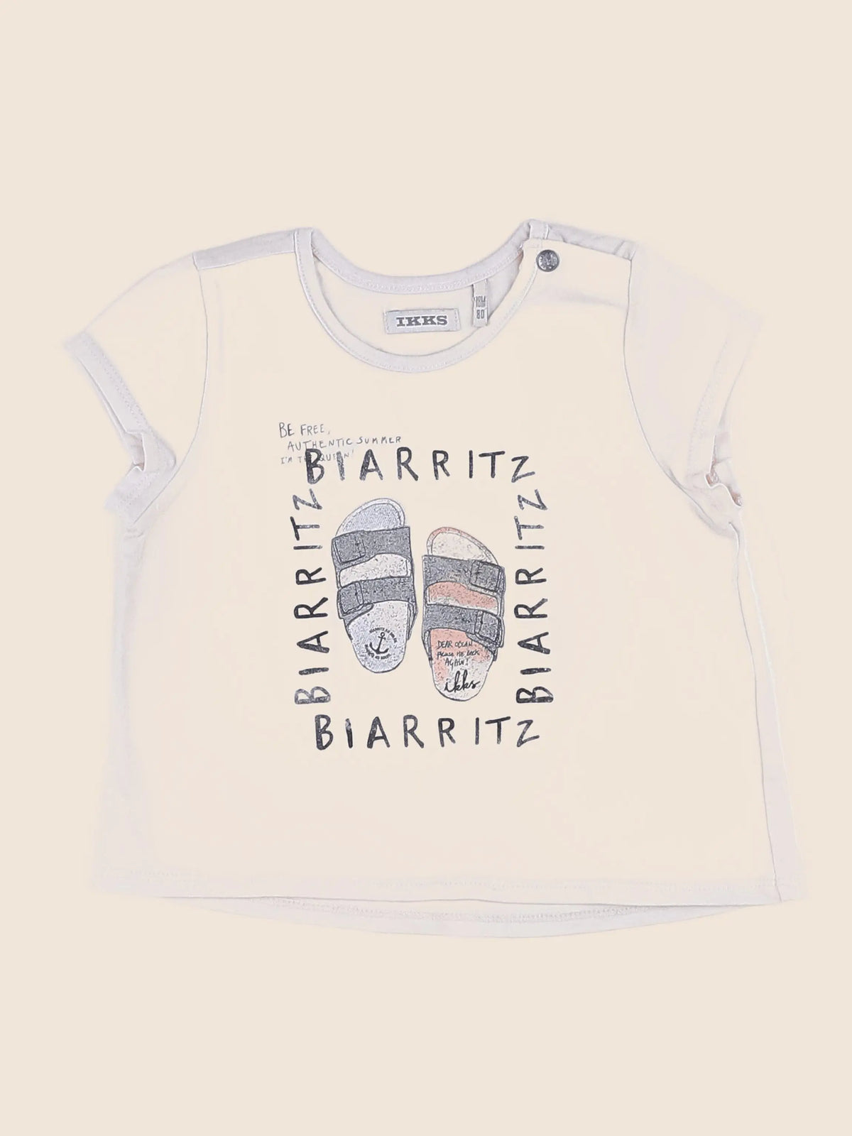 IKKS - tee-shirt beige - 18 mois