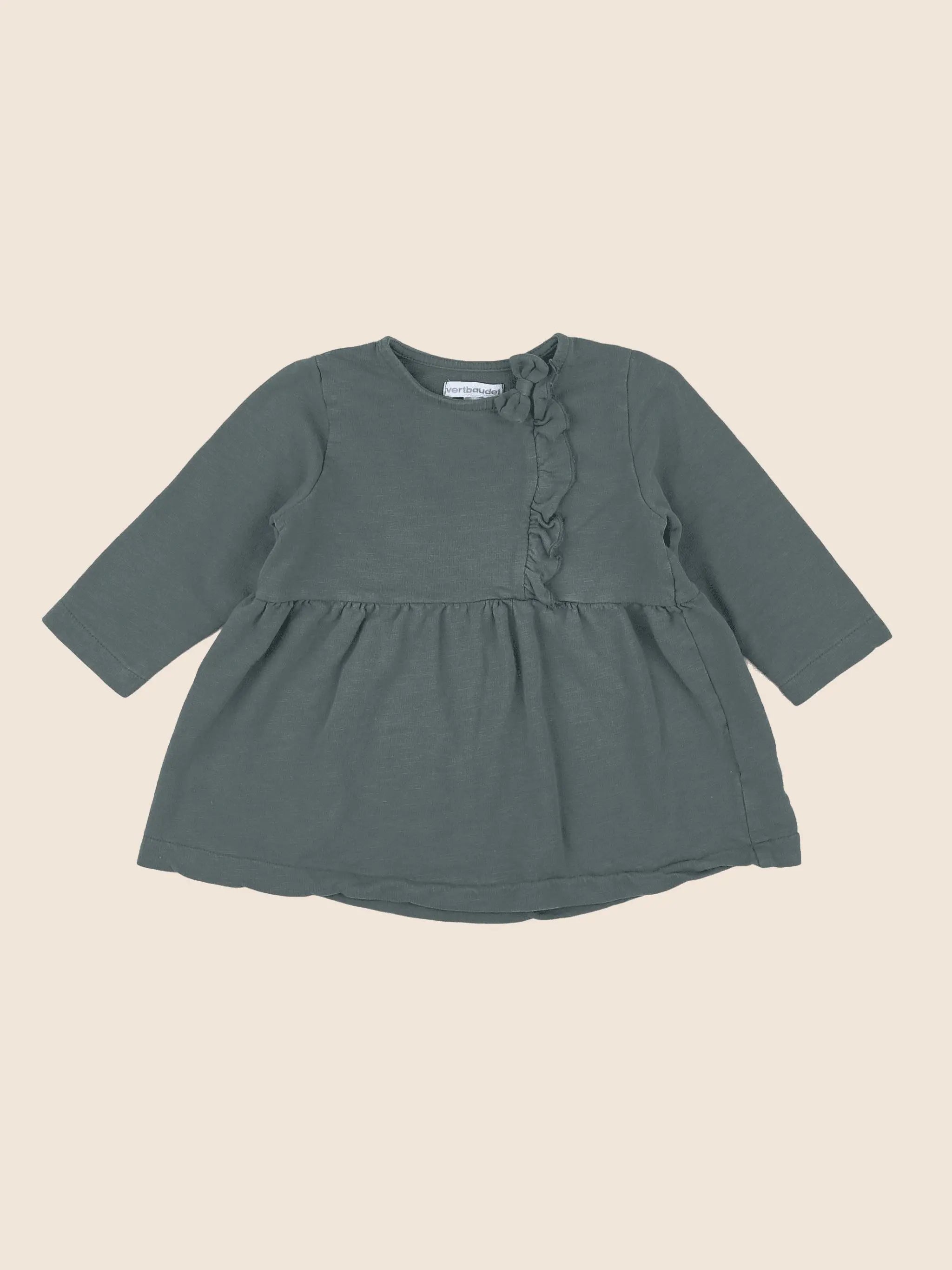 Vertbaudet - robe vert - 12 mois