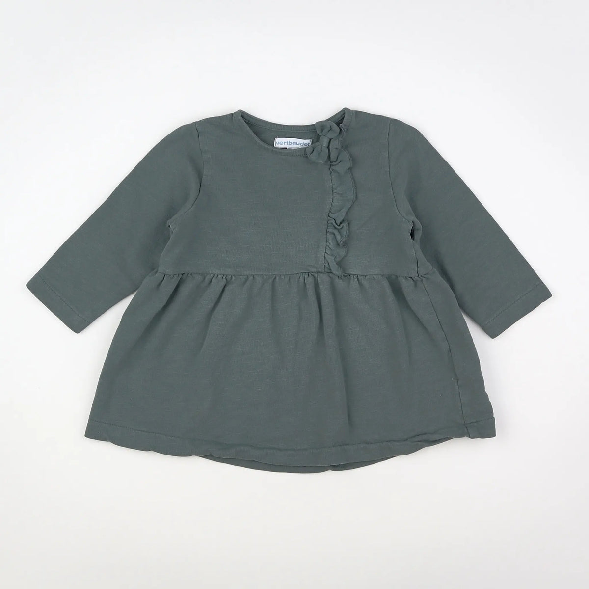 Vertbaudet - robe vert - 12 mois