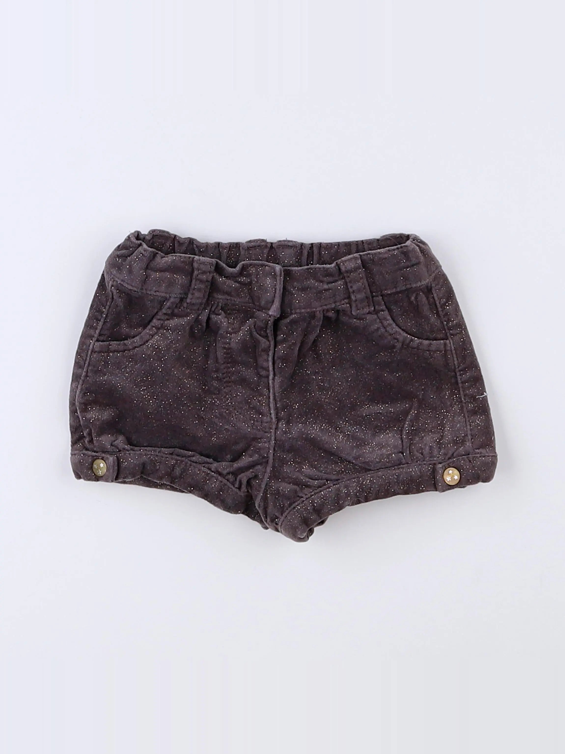 Tape à l'oeil - short marron, or - 3 mois