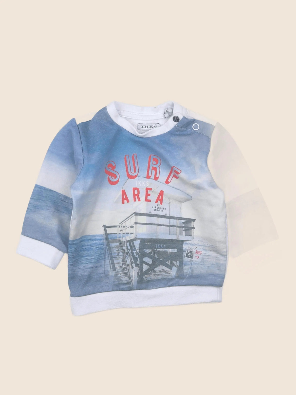 IKKS - sweat bleu - 6 mois