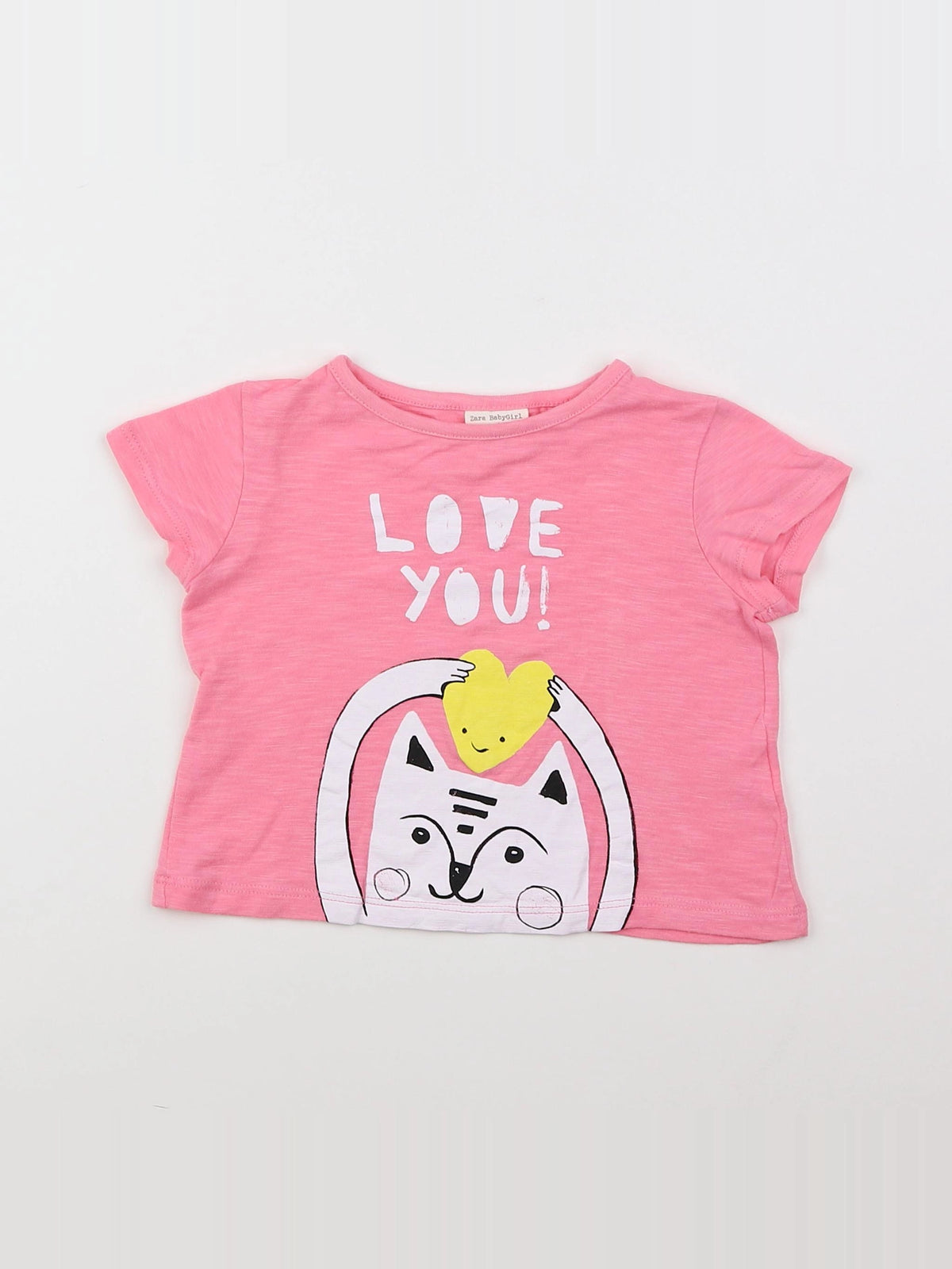 Zara - tee-shirt rose - 9/12 mois