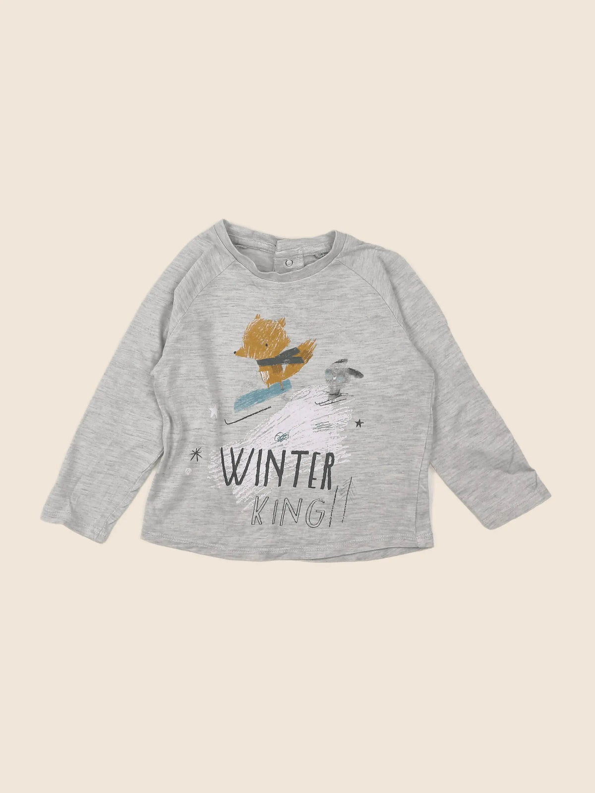 Vertbaudet - tee-shirt gris - 9 mois