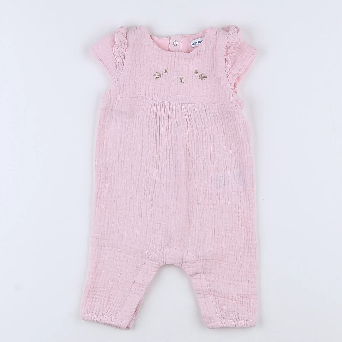 Vertbaudet - combinaison rose - 3 mois