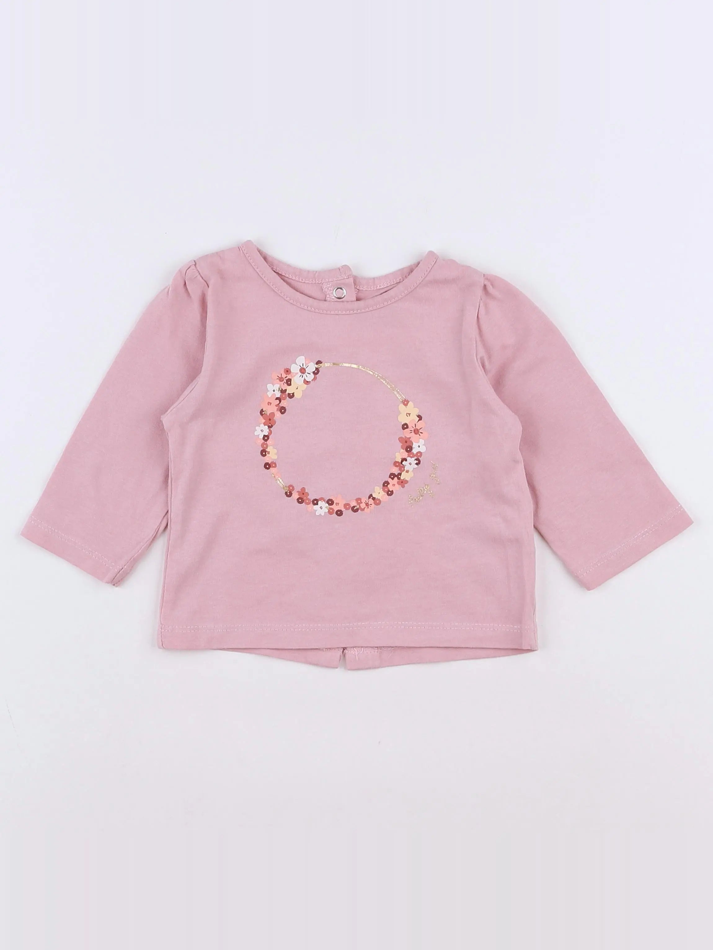 Vertbaudet - tee-shirt rose - 3 mois