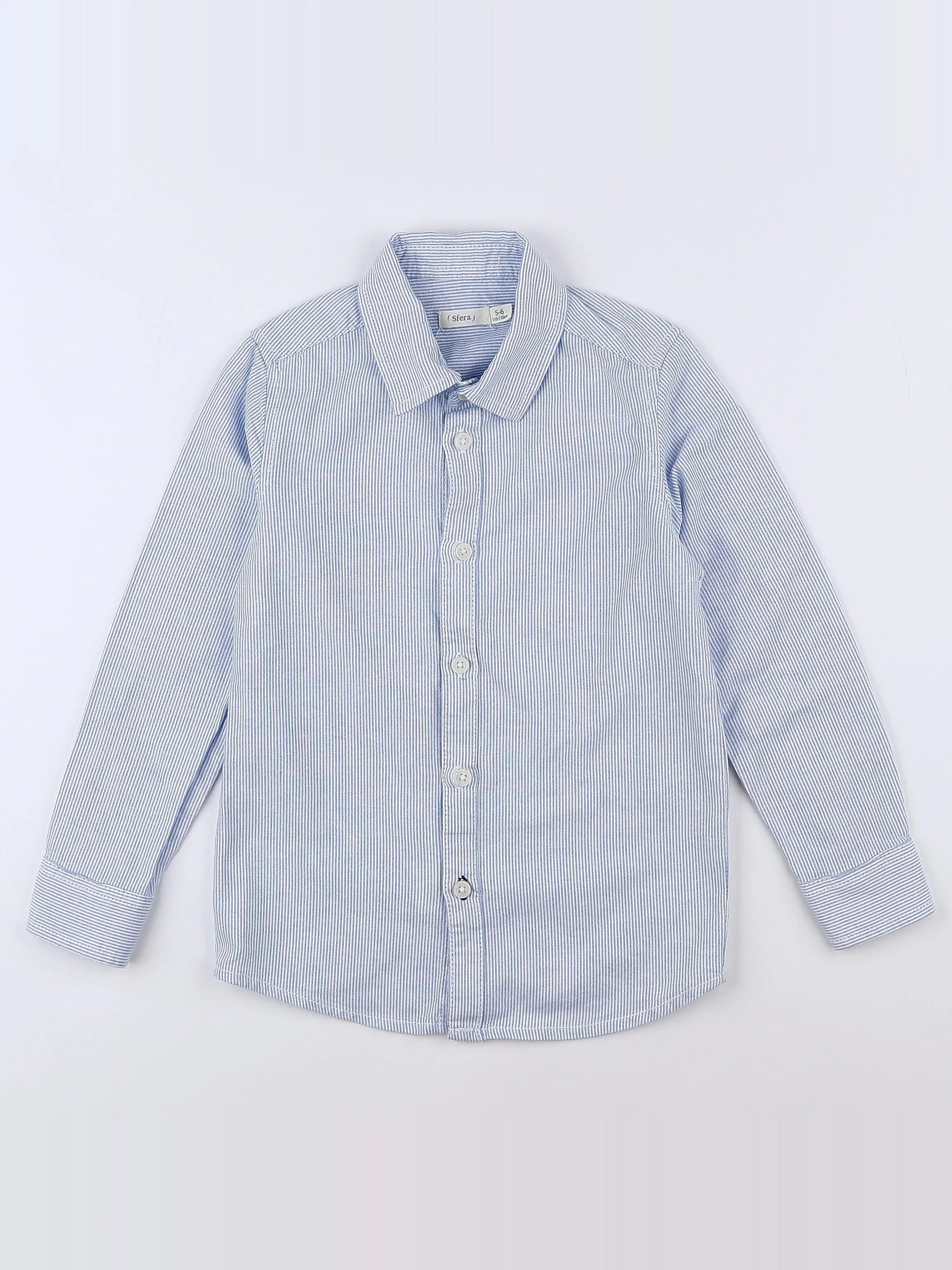 Sfera - chemise bleu, blanc - 5/6 ans