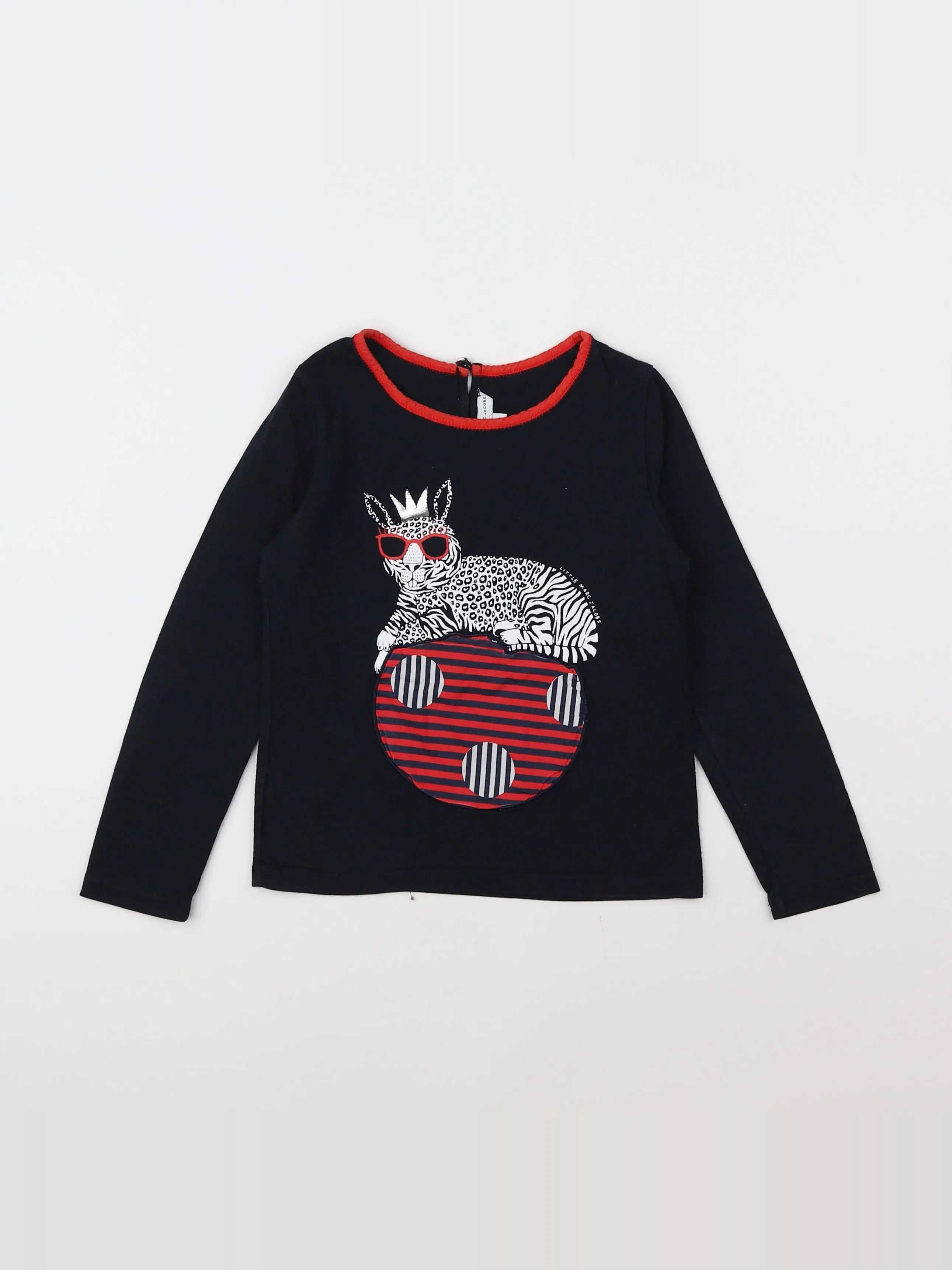 Little marc jacobs - tee-shirt noir, rouge - 6 ans
