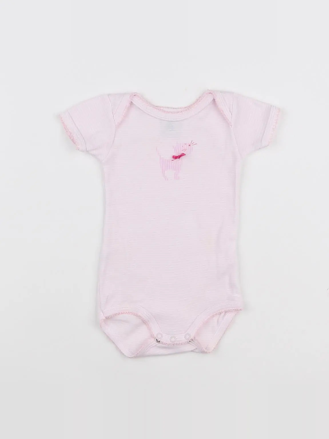 Petit Bateau - body rose - 3 mois