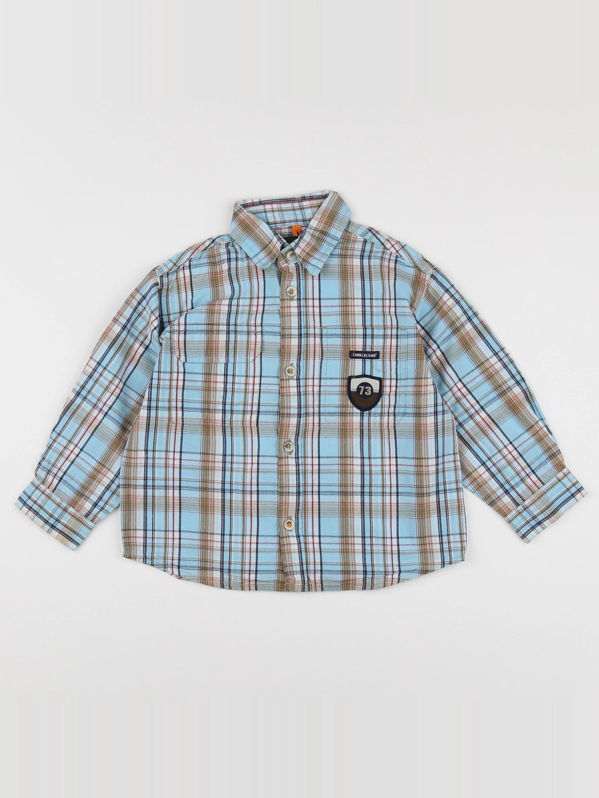 Timberland - chemise bleu, marron - 2 ans