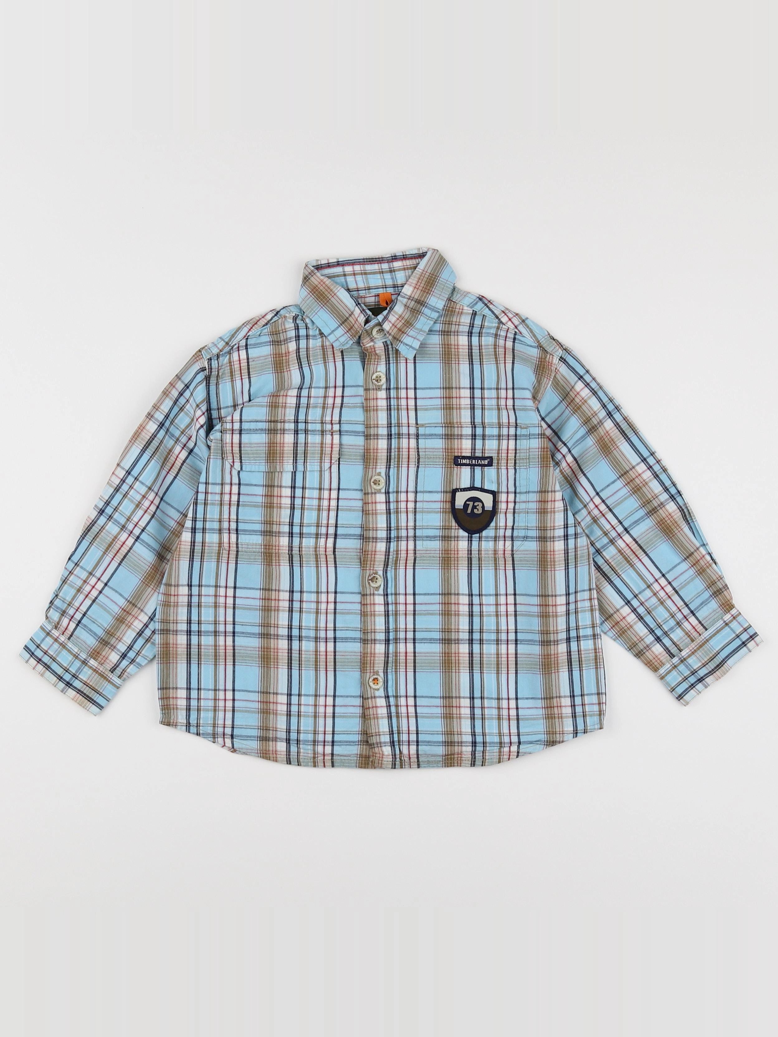 Timberland - chemise bleu, marron - 2 ans