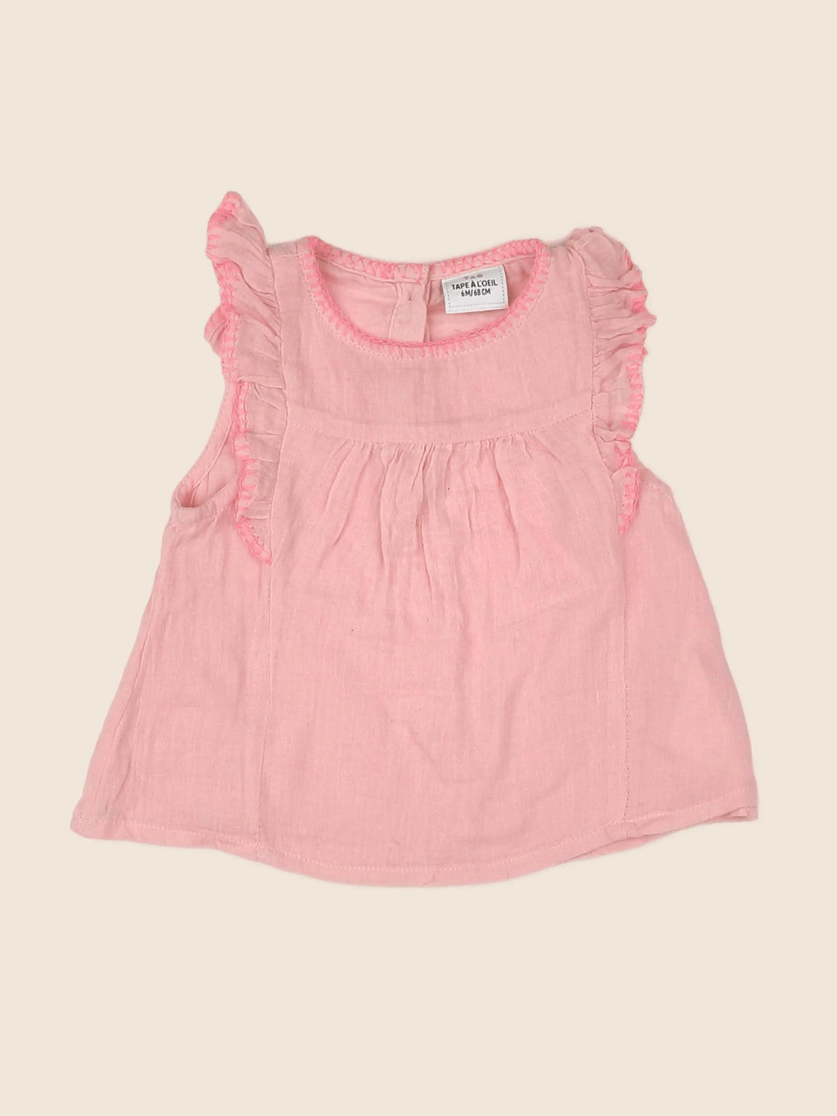 Tape à l'oeil - tee-shirt rose - 6 mois