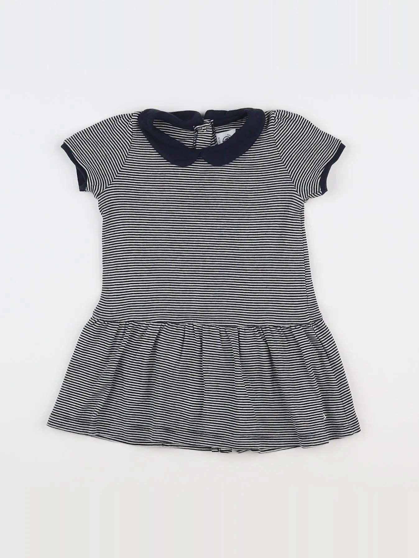 Petit Bateau - robe bleu - 18 mois