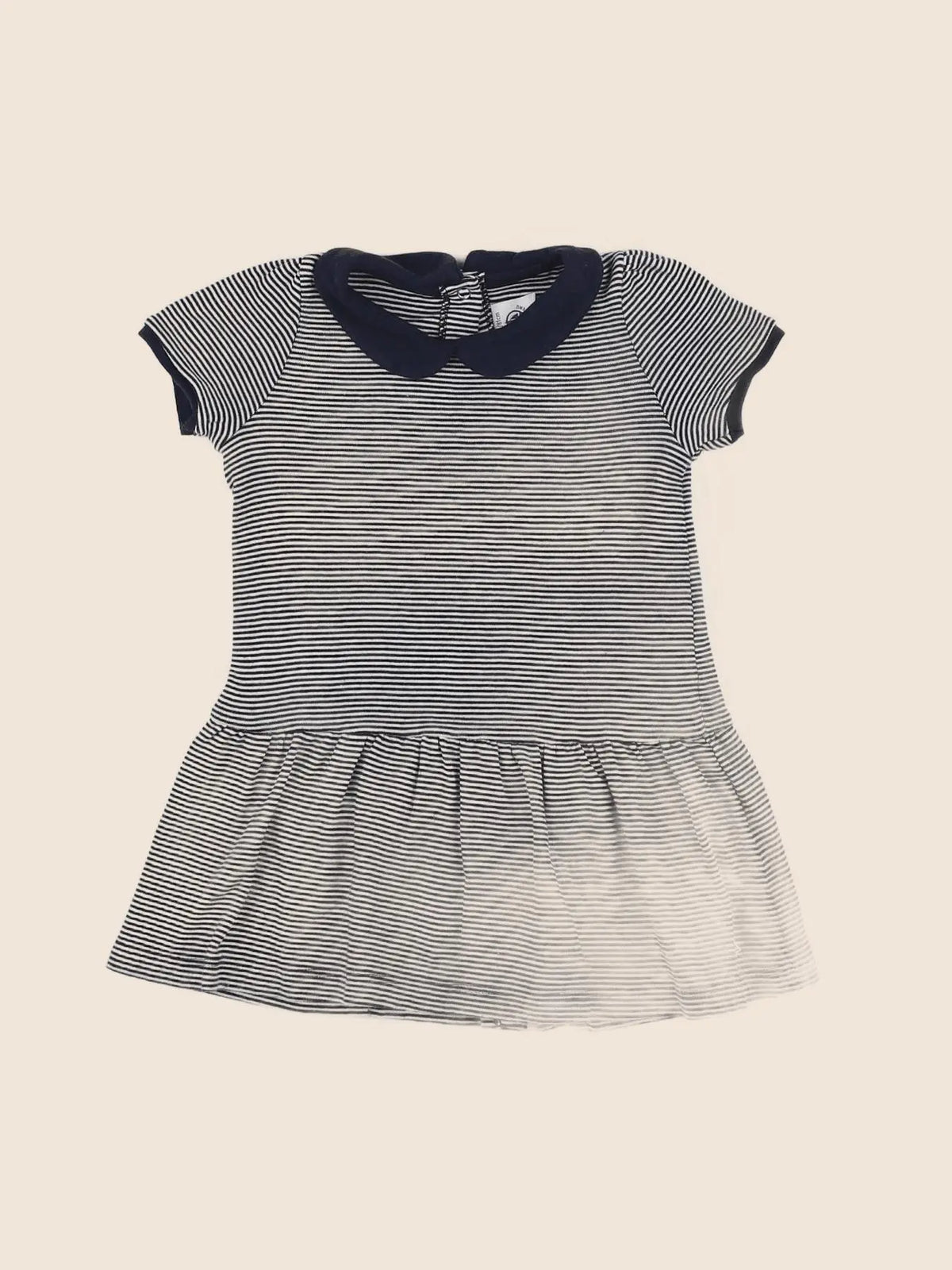 Petit Bateau - robe bleu - 18 mois