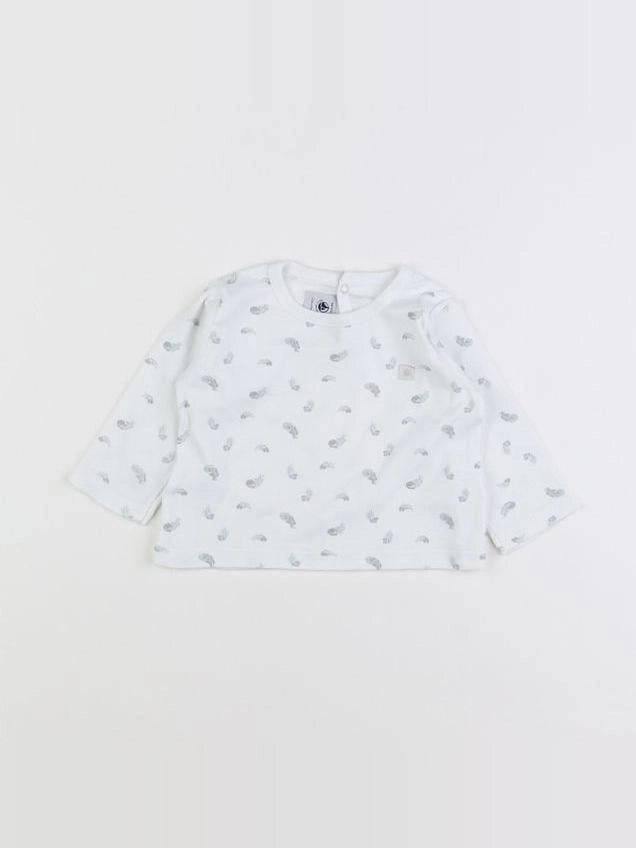 Petit Bateau - tee-shirt blanc - 6 mois