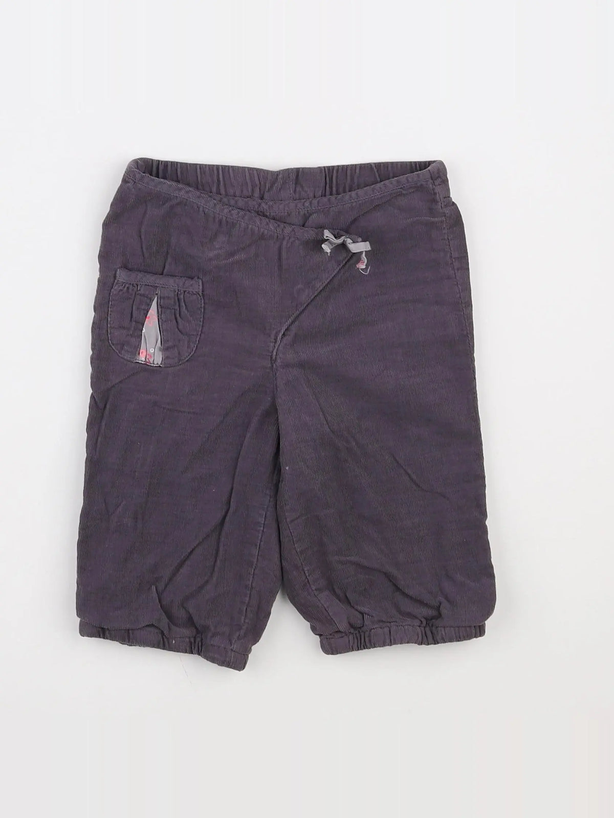 Vertbaudet - pantalon doublé gris - 9 mois