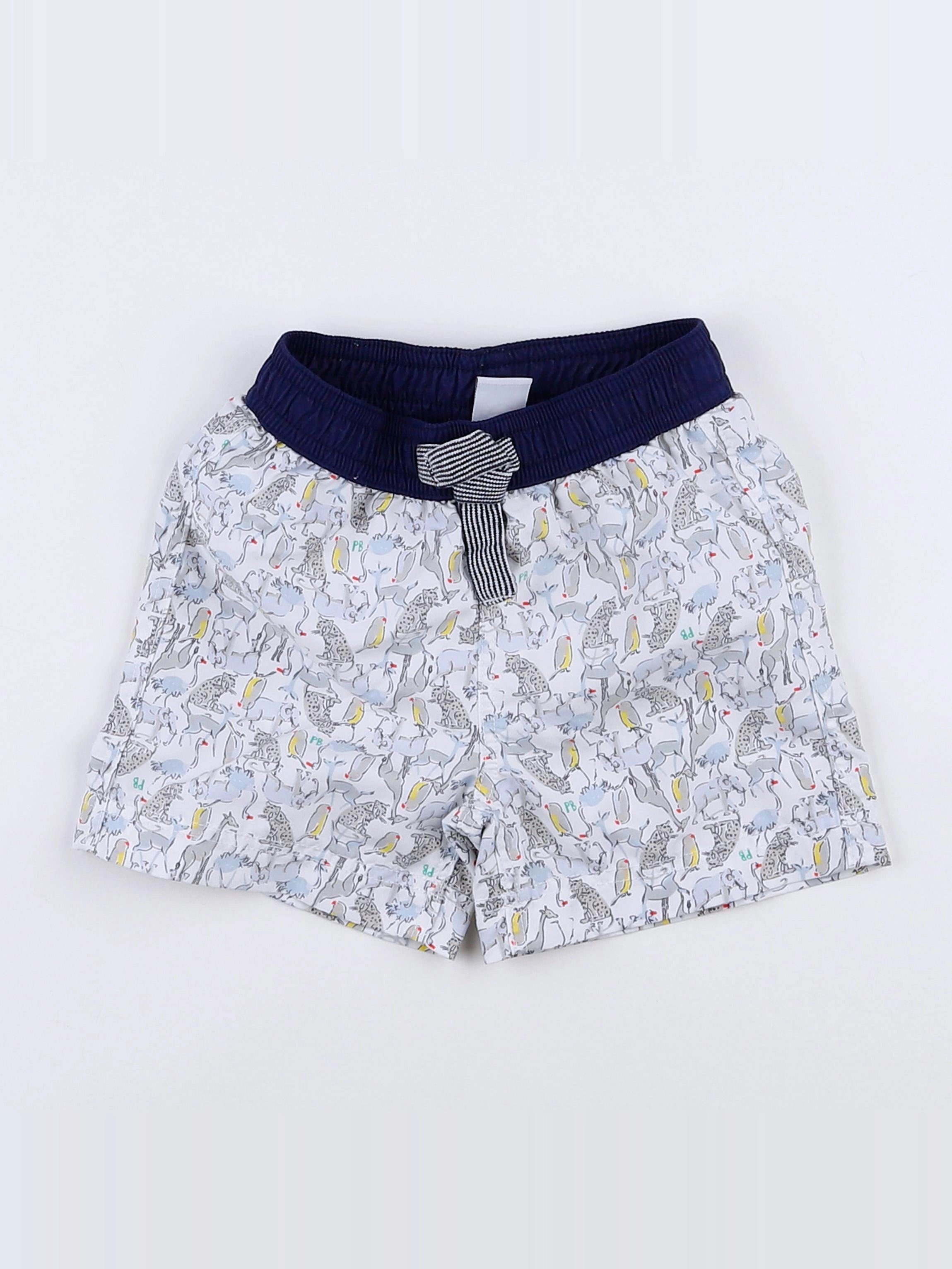 Petit Bateau - maillot de bain bleu, blanc - 12 mois