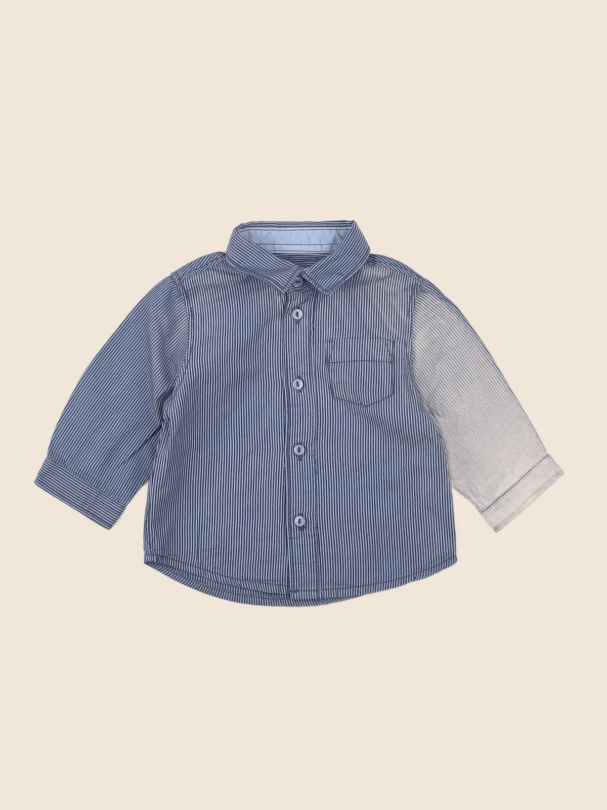 Vertbaudet - chemise bleu - 3 mois