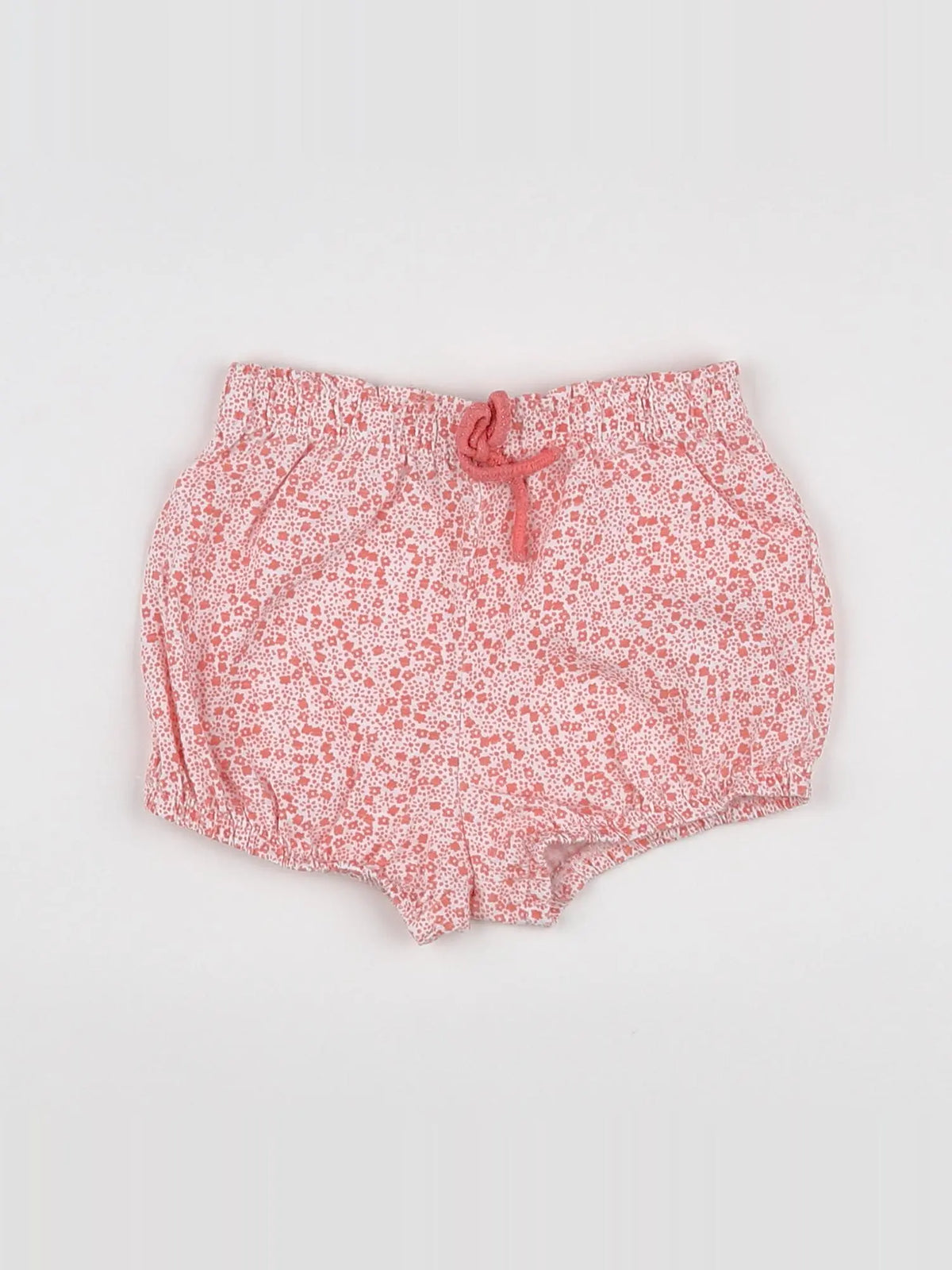 Vertbaudet - short blanc, orange - 12 mois