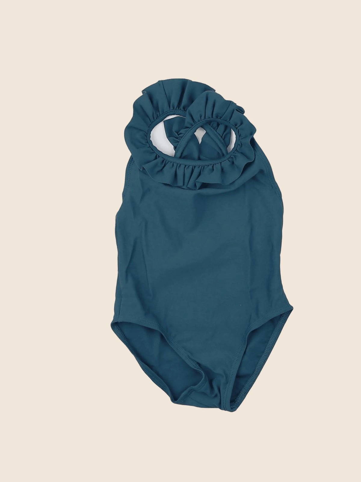 Canopea - maillot de bain bleu, vert  dos croisé (neuf) - 1/2 ans